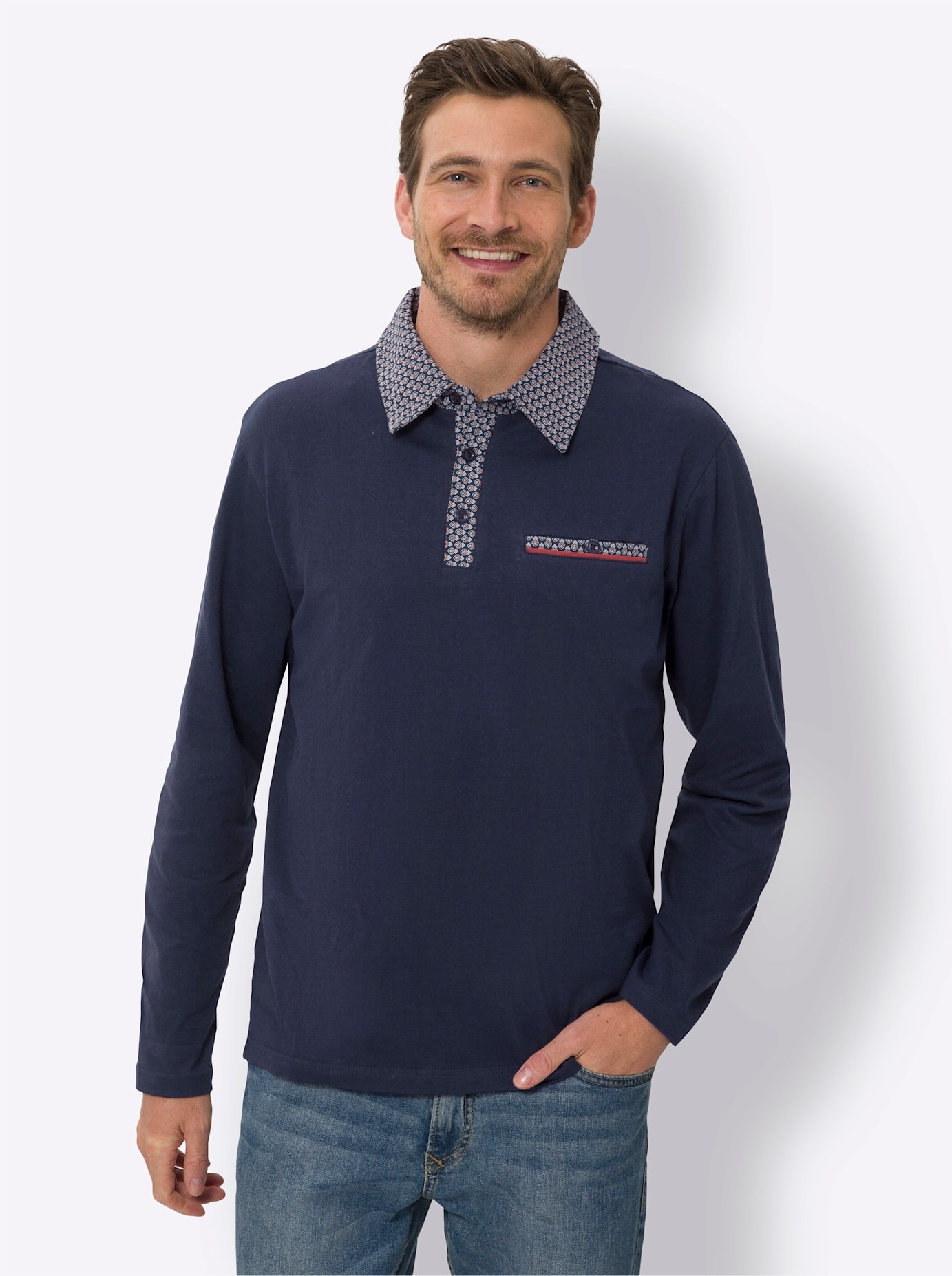 Classic Poloshirt »Langarm-Poloshirt«, (1 tlg.)