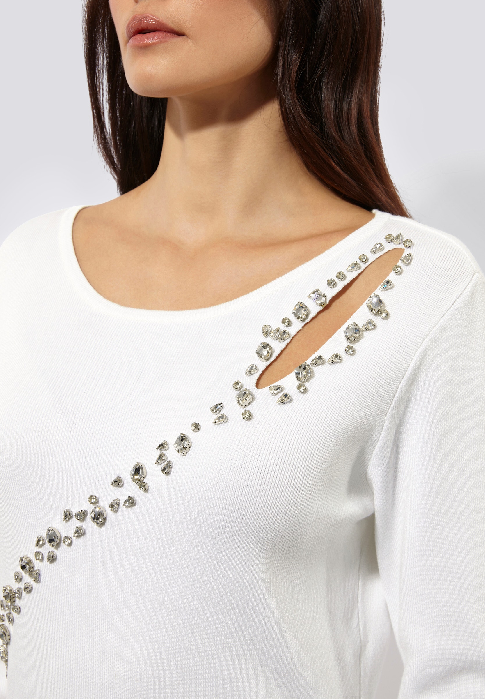creation L Strickpullover »Pullover Langarm-Pullover mit Cut-out«