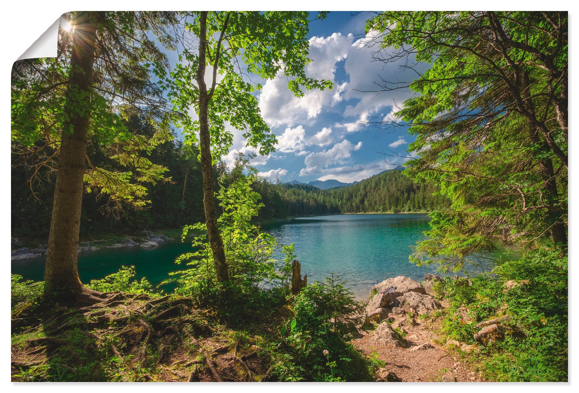 Artland Wandbild »Eibsee«, Gewässer, (1 St.), in vielen Größen & Produktarten - Alubild / Outdoorbild für den Außenbereich, Leinwandbild, Poster, Wandaufkleber / Wandtattoo auch für Badezimmer geeignet