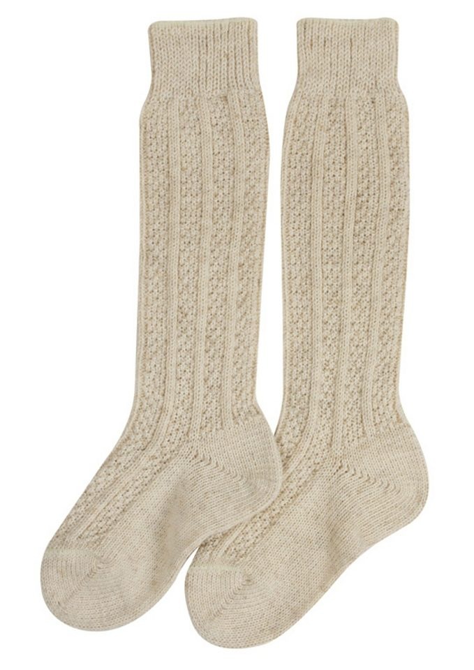 Lusana Trachtensocken, (1 Paar), Kinder mit Strickmuster