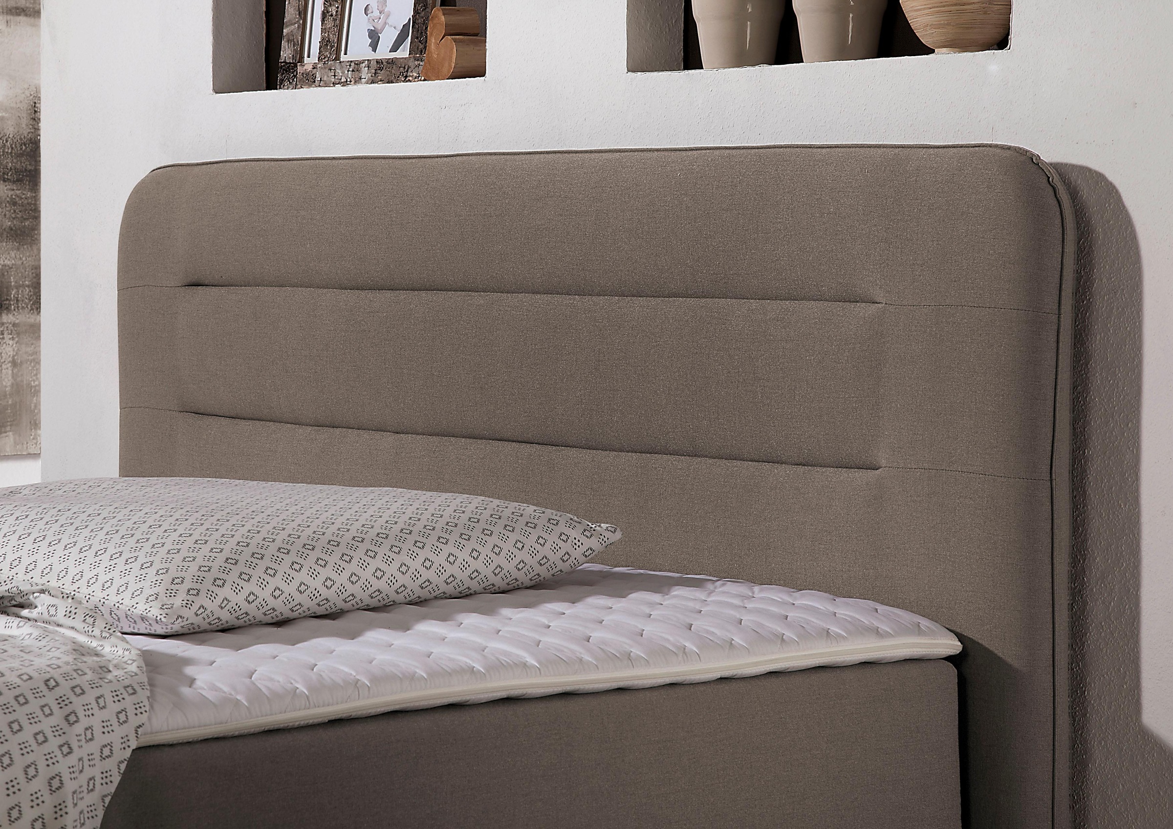 Home affaire Boxspringbett »Manchester« 5 Breiten, 3 Ausführungen, 2 Härtegraden, Topper, Steppung