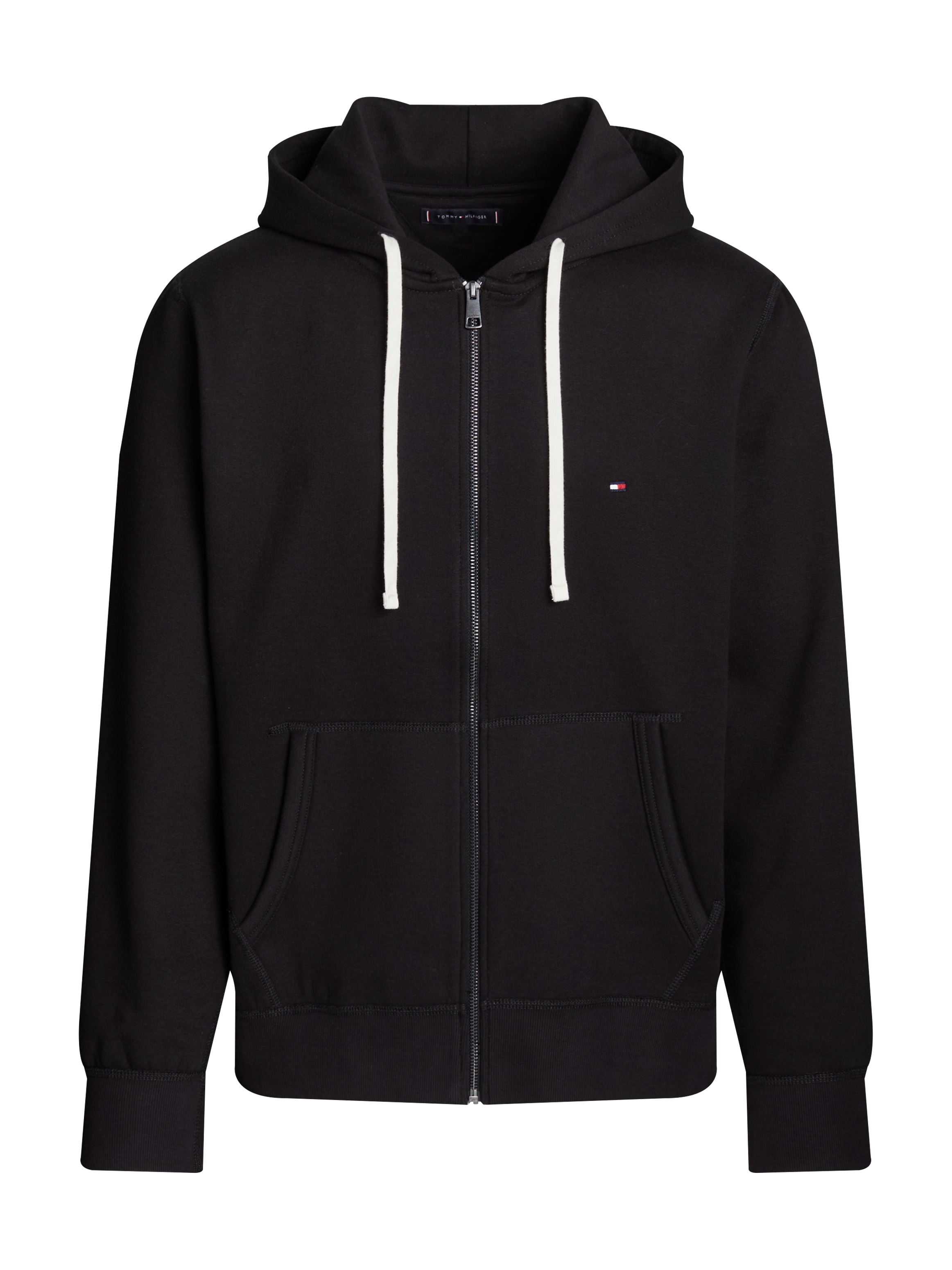 Tommy Hilfiger Kapuzensweatjacke »ESSENTIAL FLEECE ZIP THROUGH«, kleine Logostickerei