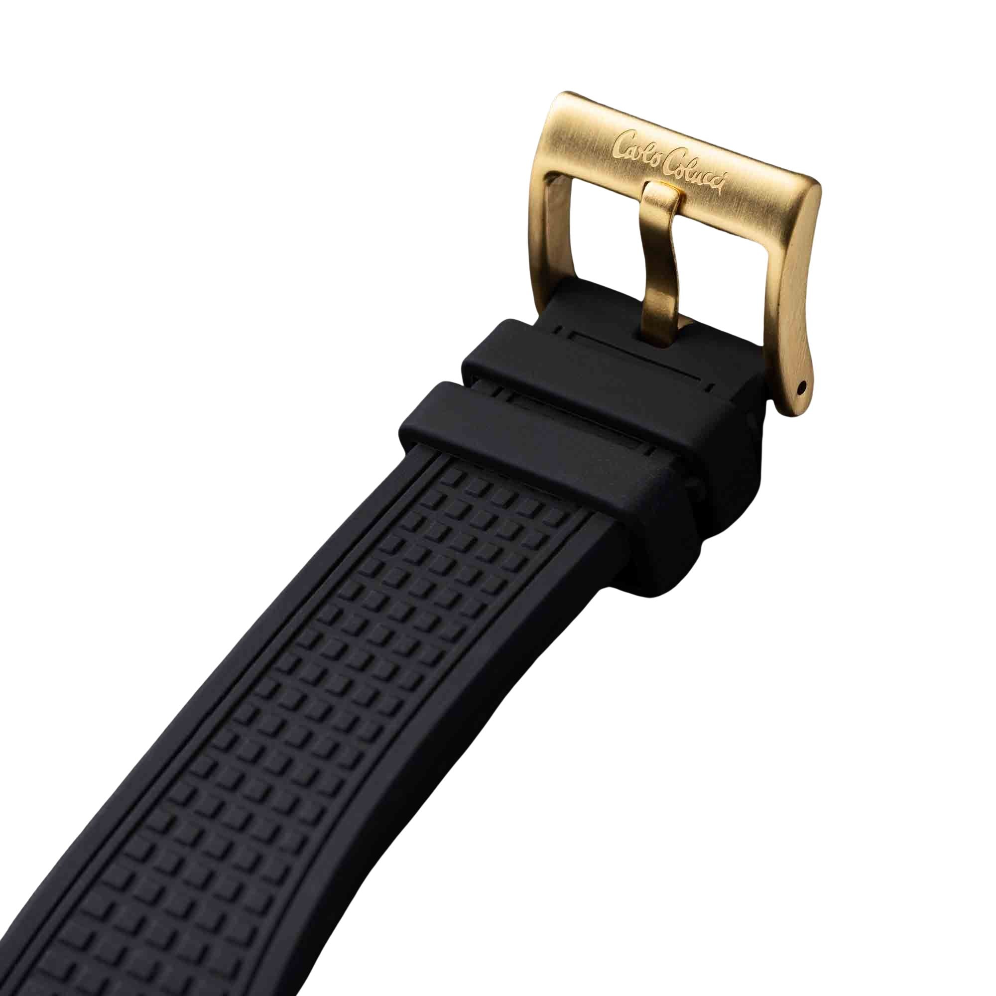 CARLO COLUCCI Quarzuhr »CC502-1« Armbanduhr, Herrenuhr, Silikonarmband, analog