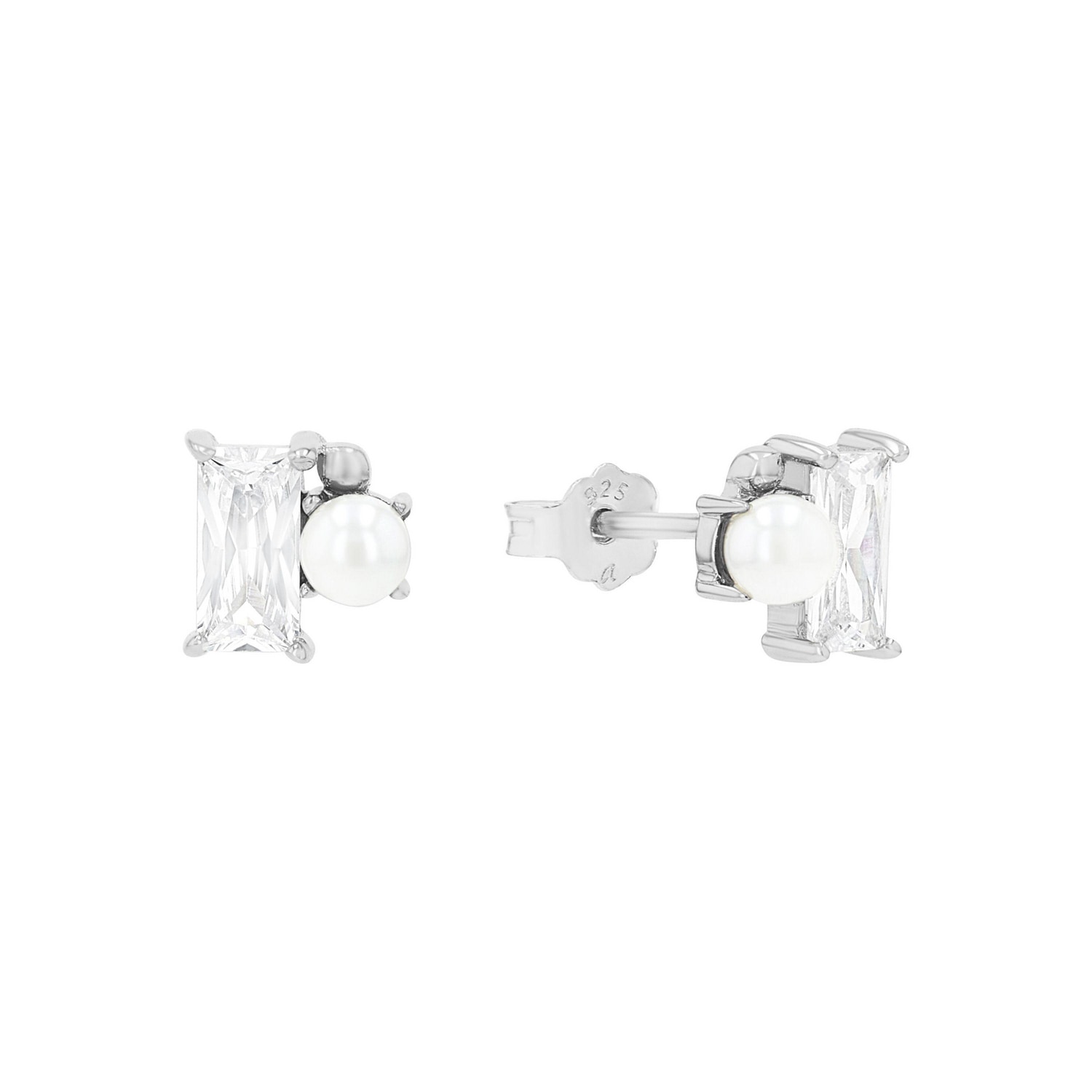 Amor Paar Ohrstecker »Schmuck Geschenk, Perle« mit Zirkonia (synth.)   - mit Glasperle