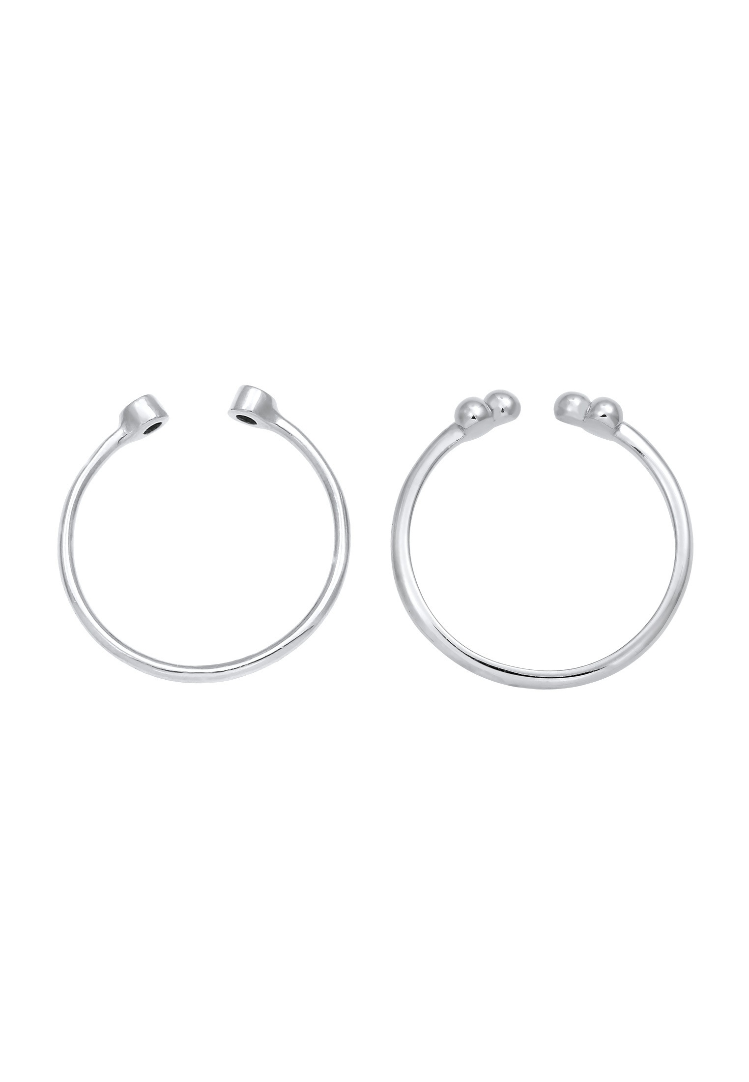 Elli Ring-Set »Ring Kugel Elegant Offen Ring Set 925 Silber, mit Kristallen von Swarovski®«