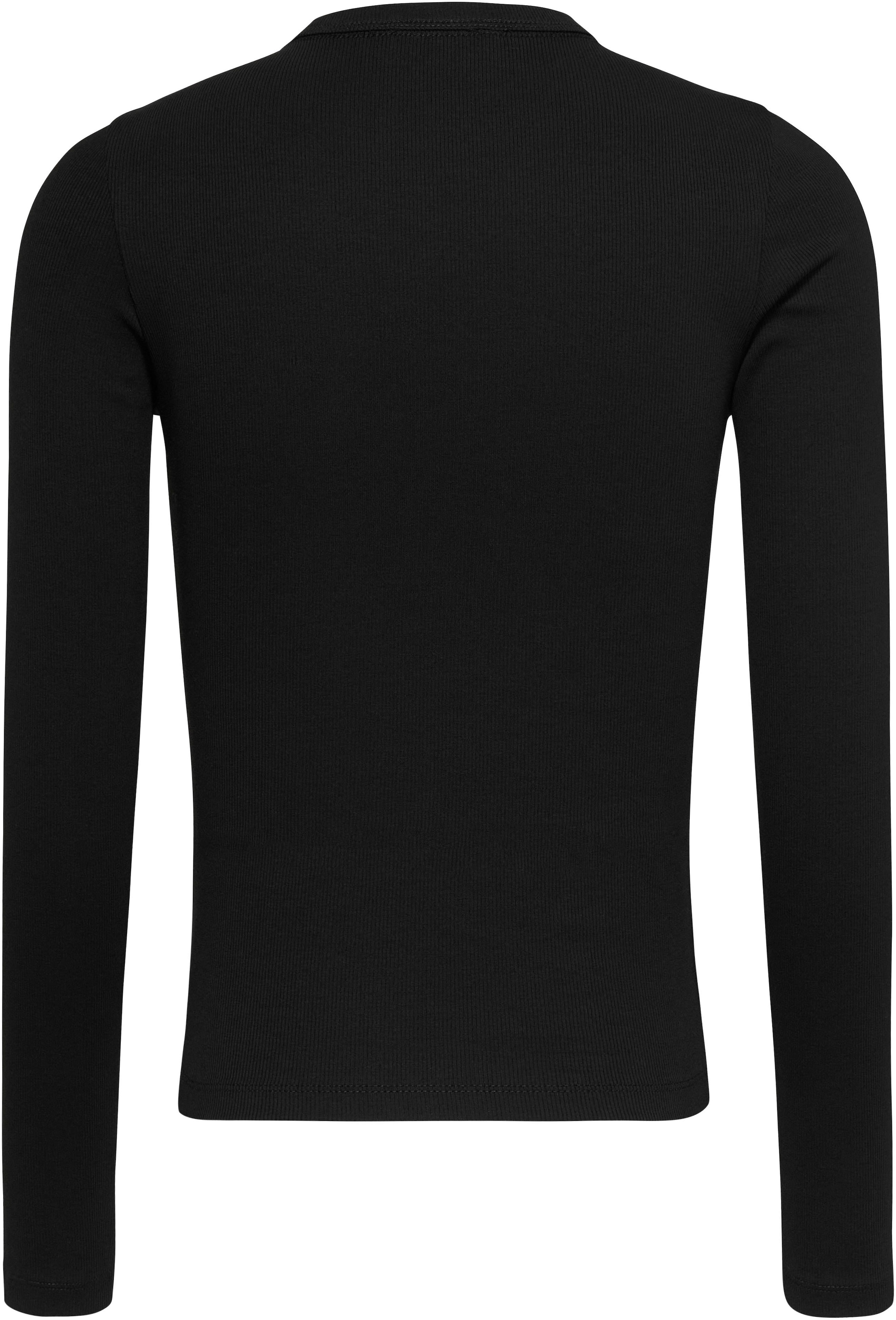 Tommy Jeans Langarmshirt »TJW SLIM ESSENTIAL RIB LS«, mit Logostickerei