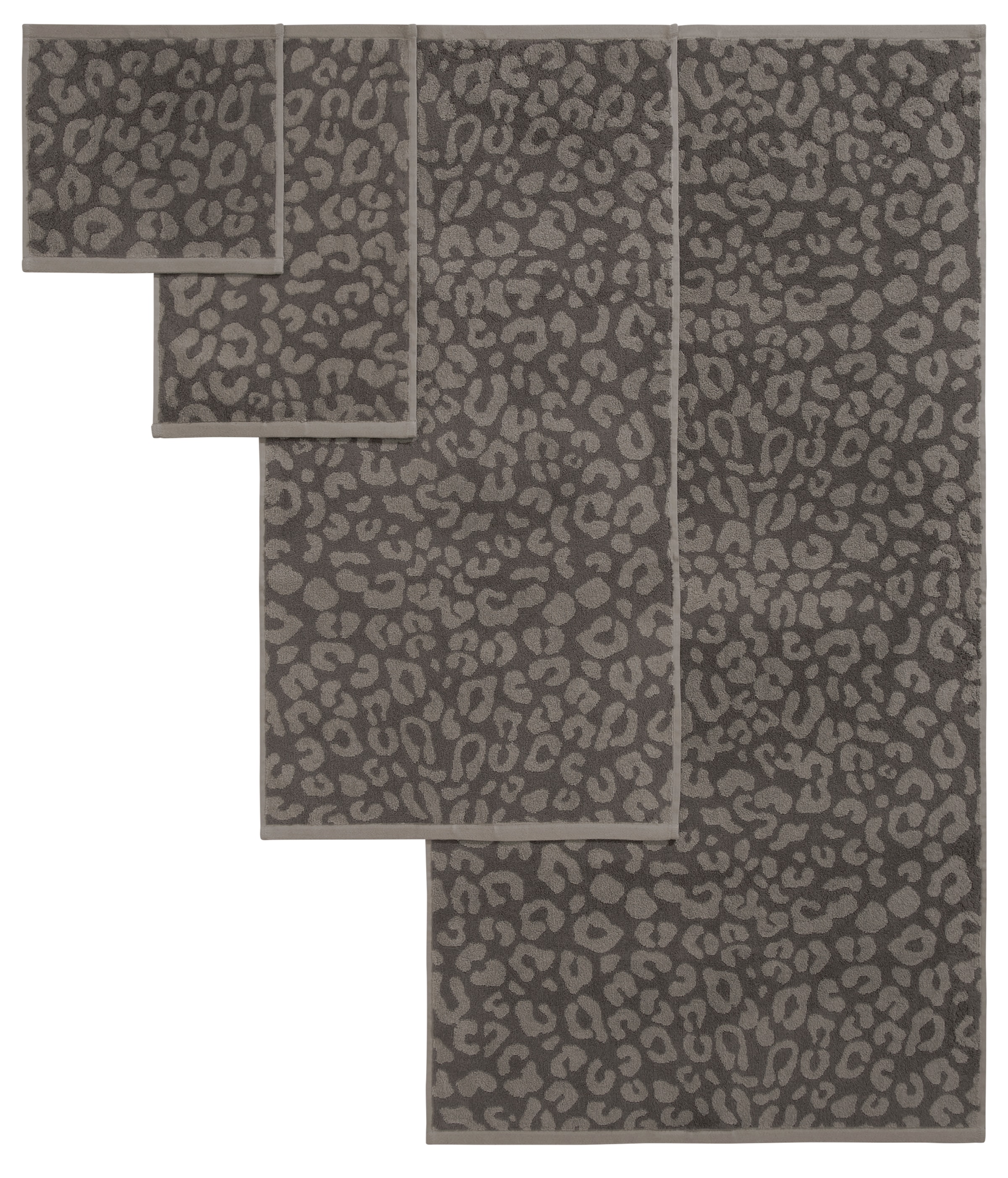 OTTO home Handtuch Set »Regona Leo, 8 tlg. Set, Premium Handtücher, 100% Baumwolle, 550 gr/m²« 8 Frottier Animal Print, Duschtücher, Handtücher, Gästetücher, Seiftücher