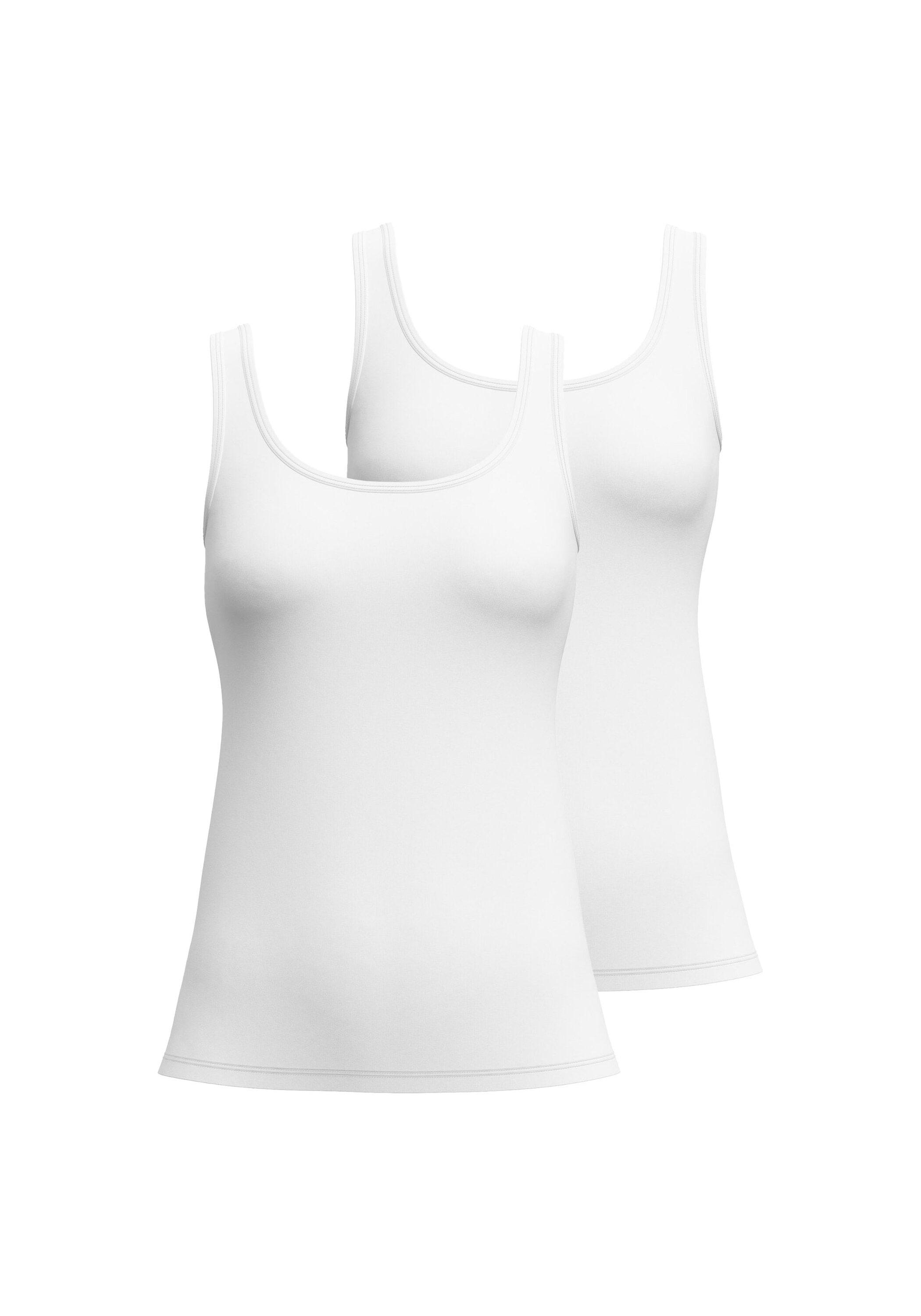 CALIDA Unterhemd »Unterhemd Top ohne Arm Essential Cotton 2er Pack«