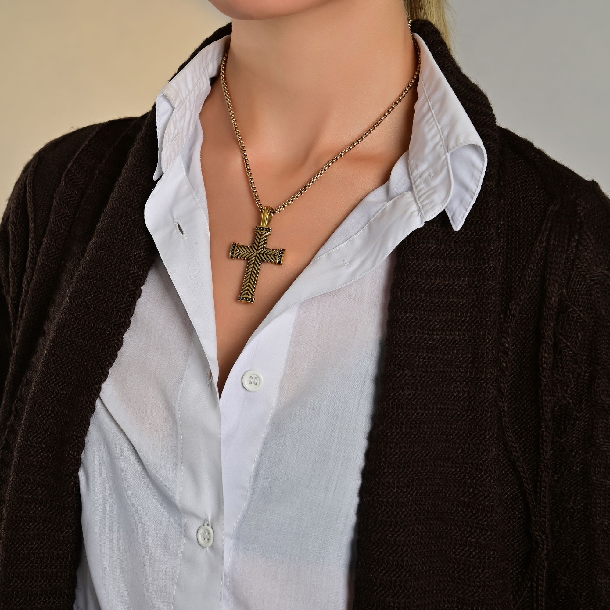 Adelia´s Kette ohne Anhänger »Unisex Halskette mit Anhänger ¿ Kreuz aus Edelstahl«