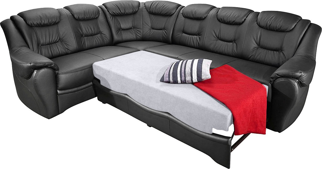 sit&more Ecksofa »Bellevue L-Form« wahlweise mit Bettfunktion