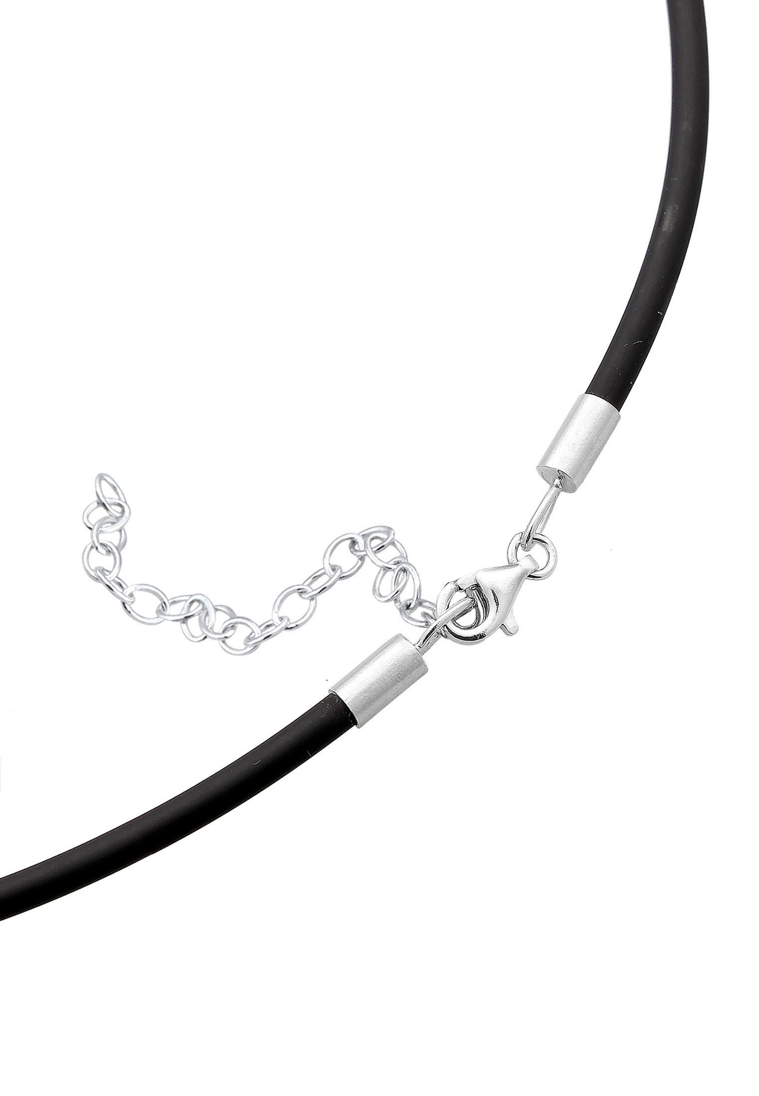 Nenalina Silberkette »Halskette Kautschuk Synthetische Perle 925 Silber«