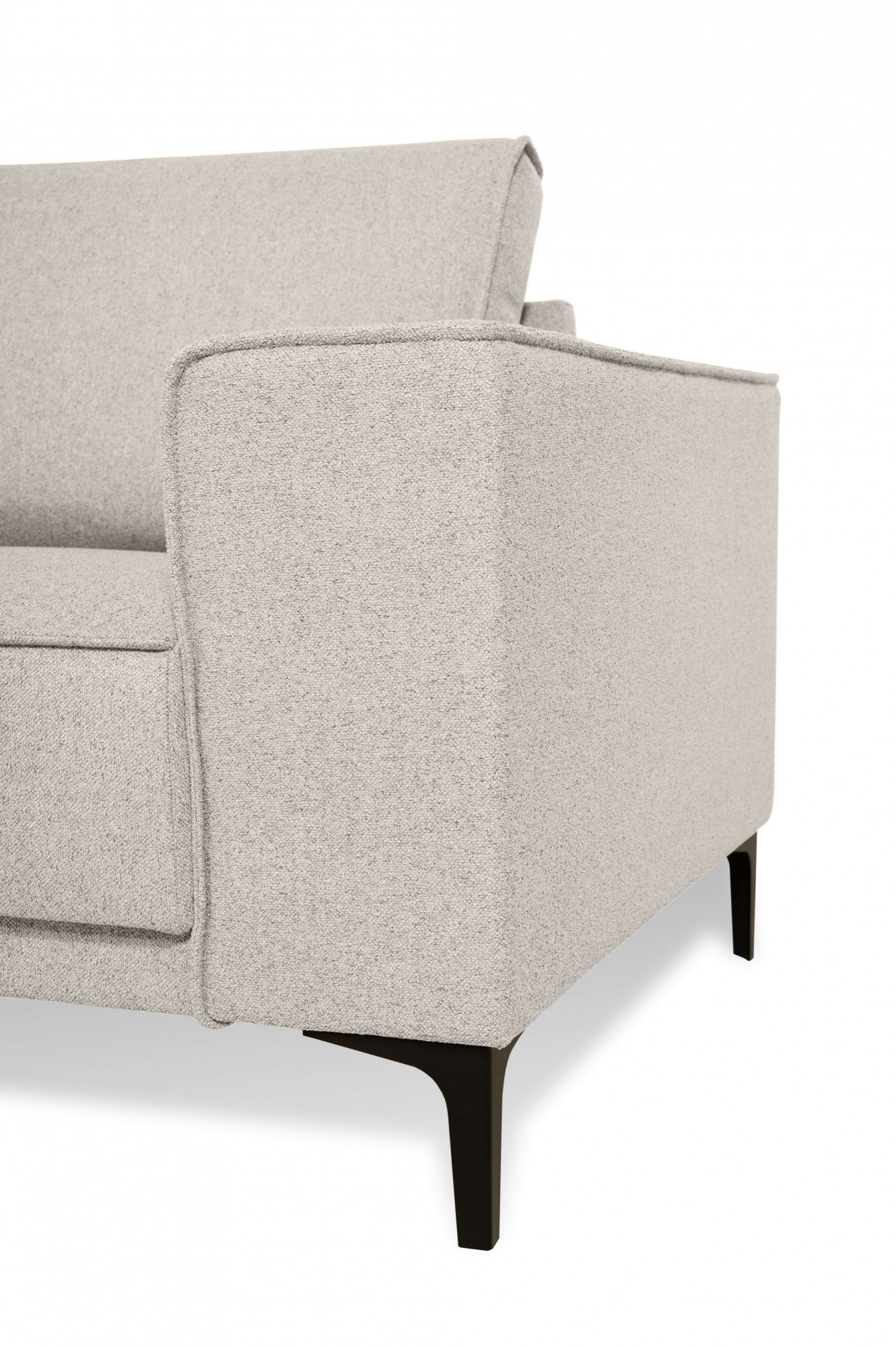 Places of Style Ecksofa »Casina«, mit abgerundeter Ottomane, in einem weichen Chenille-Stoff