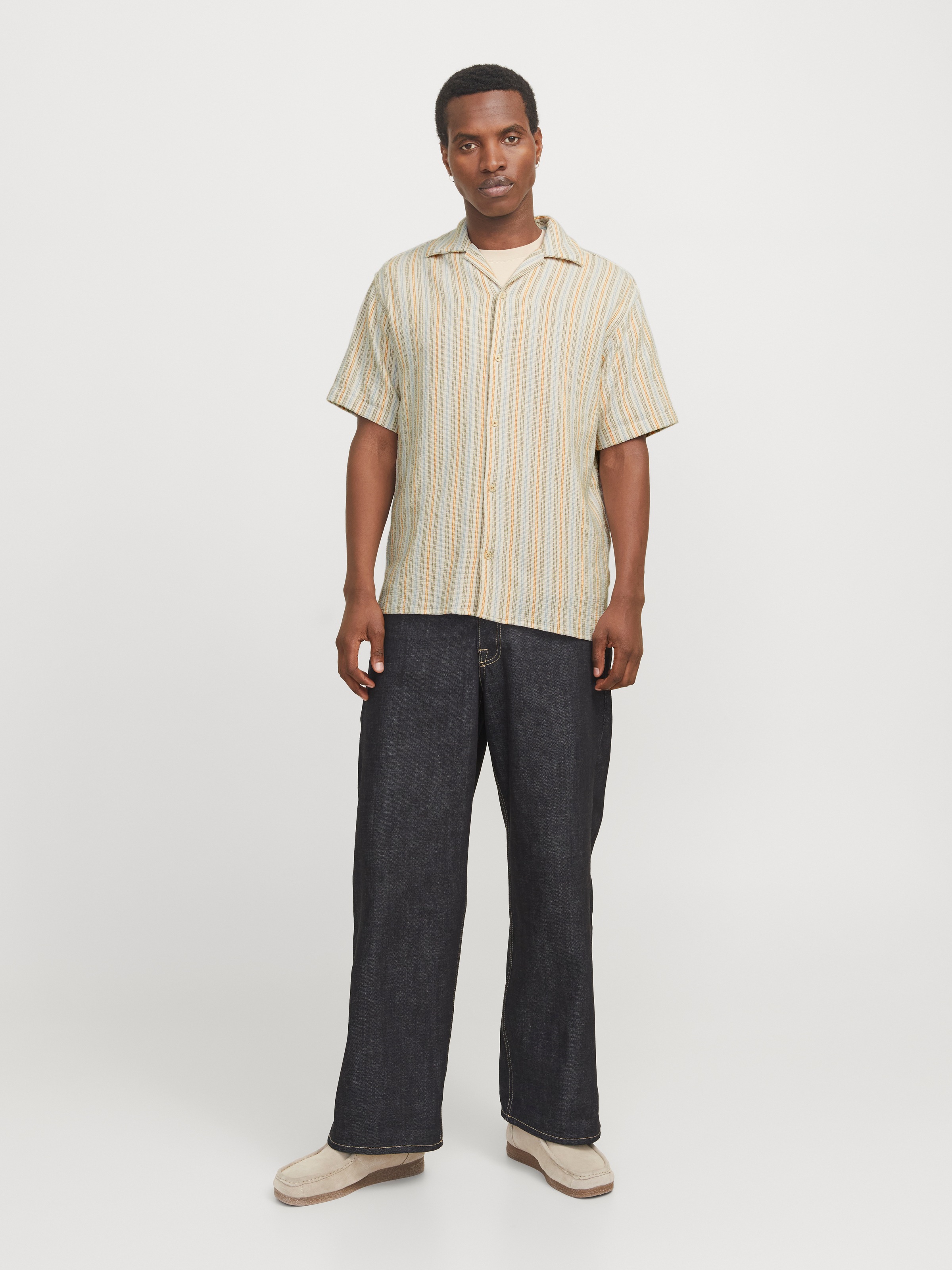 Jack & Jones Kurzarmhemd »JORCOBA STRIPE RESORT SHIRT SS SN«
