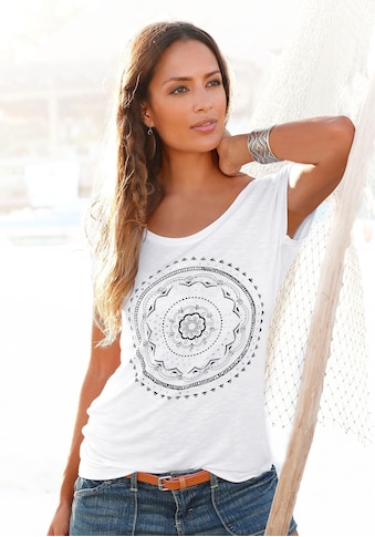 LASCANA Strandshirt, mit Print kaufen