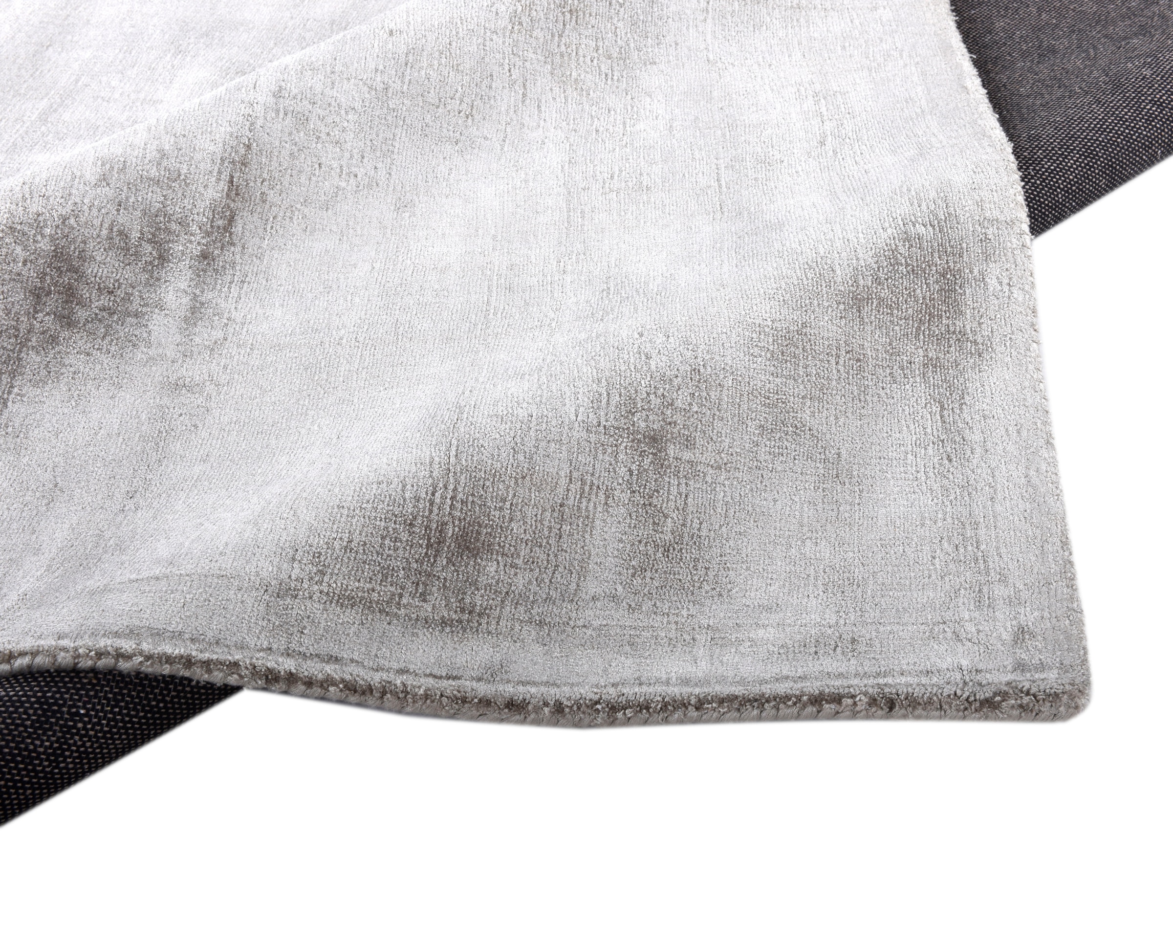 TOM TAILOR HOME Teppich »Shine uni«, rechteckig, 8 mm Höhe, Handweb Teppich, 100% Viskose, handgewebt, mit elegantem Schimmer