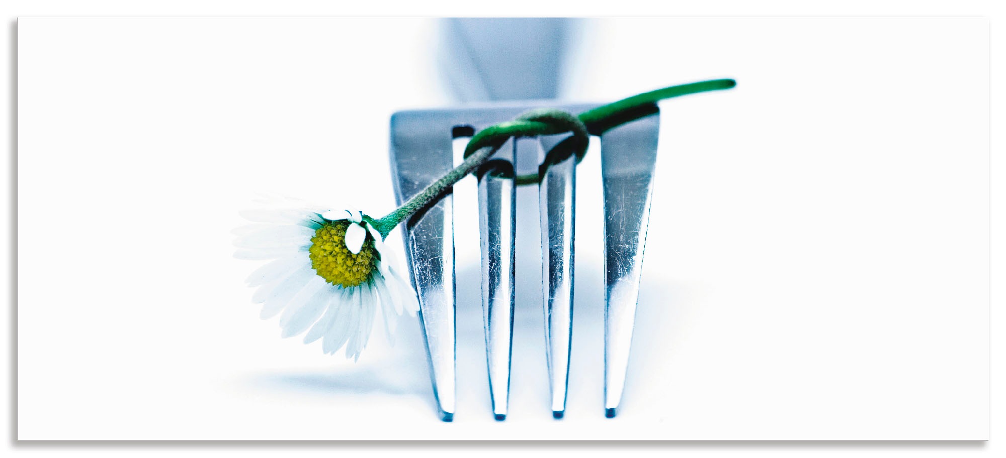 Artland Küchenrückwand »Gabel und Blume«, (1 tlg.), Alu Spritzschutz mit Klebeband, einfache Montage