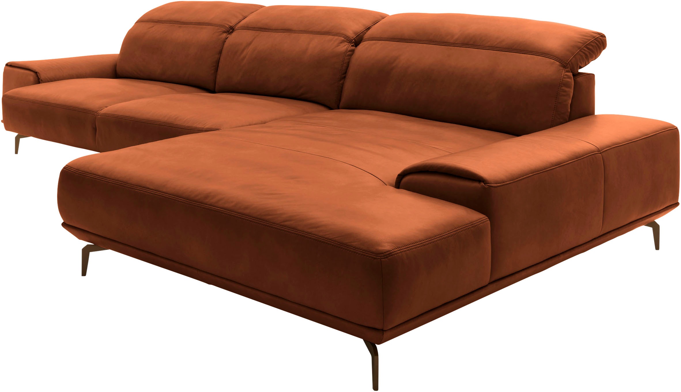 Musterring Wohnlandschaft »MR 2490«, Bronze-Fuß Sitzhöhe 46cm, wahlweise mit Funktionen, Maße 342 x 207 cm