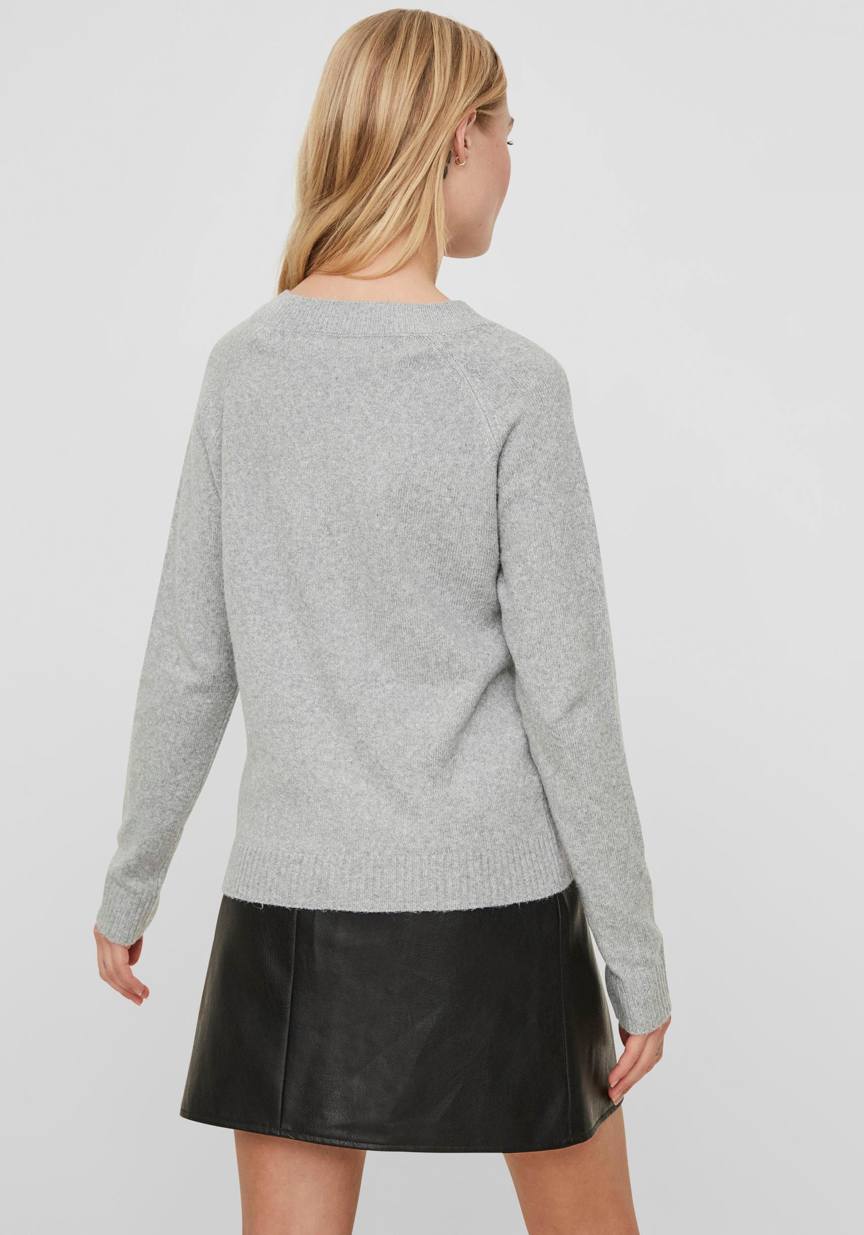 Vero Moda Rundhalspullover »VMDOFFY«, in melierter Optik