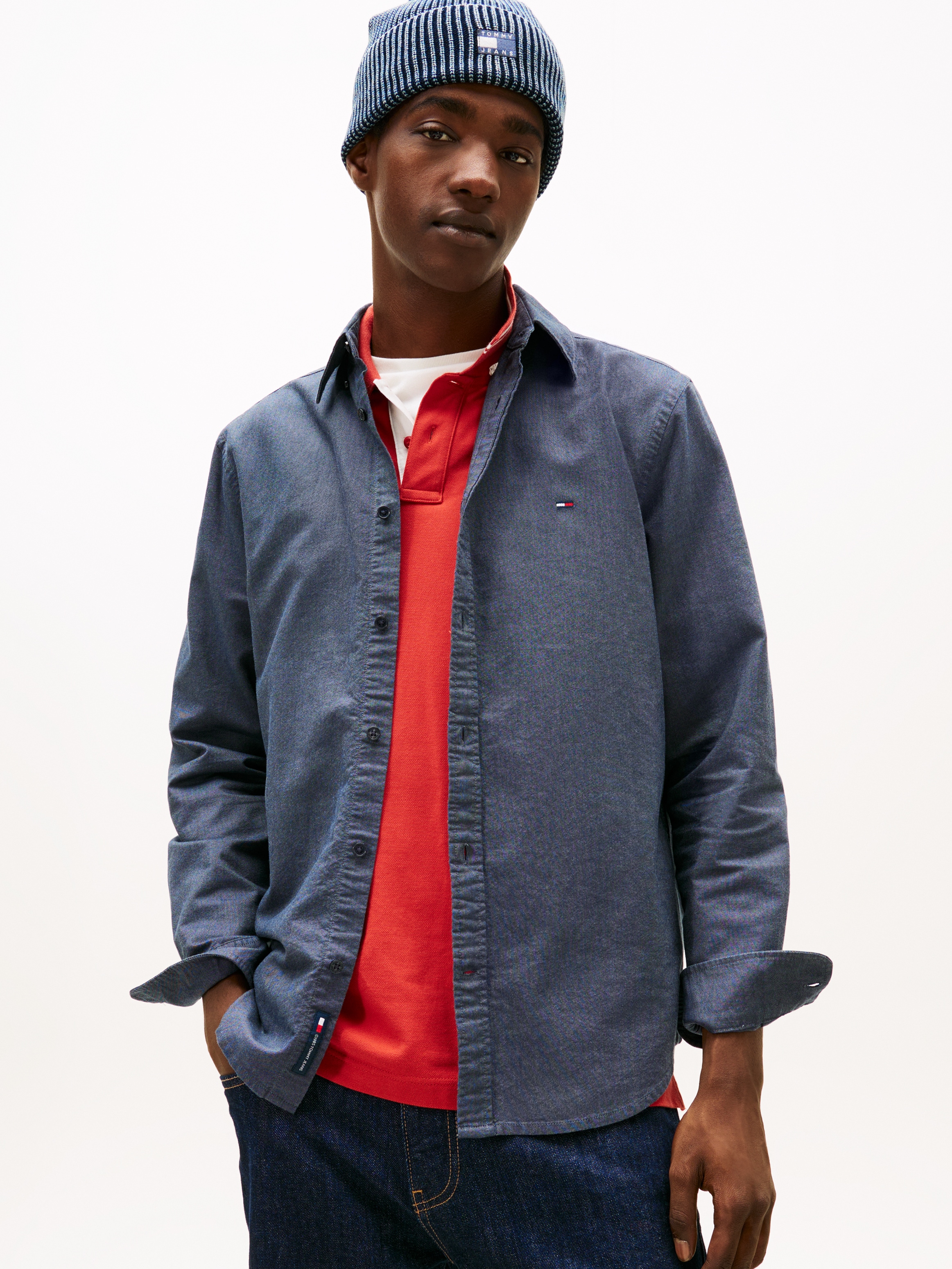 Tommy Jeans Langarmhemd »TJM OXFORD« regular fit, Button-down-Kragen, basic