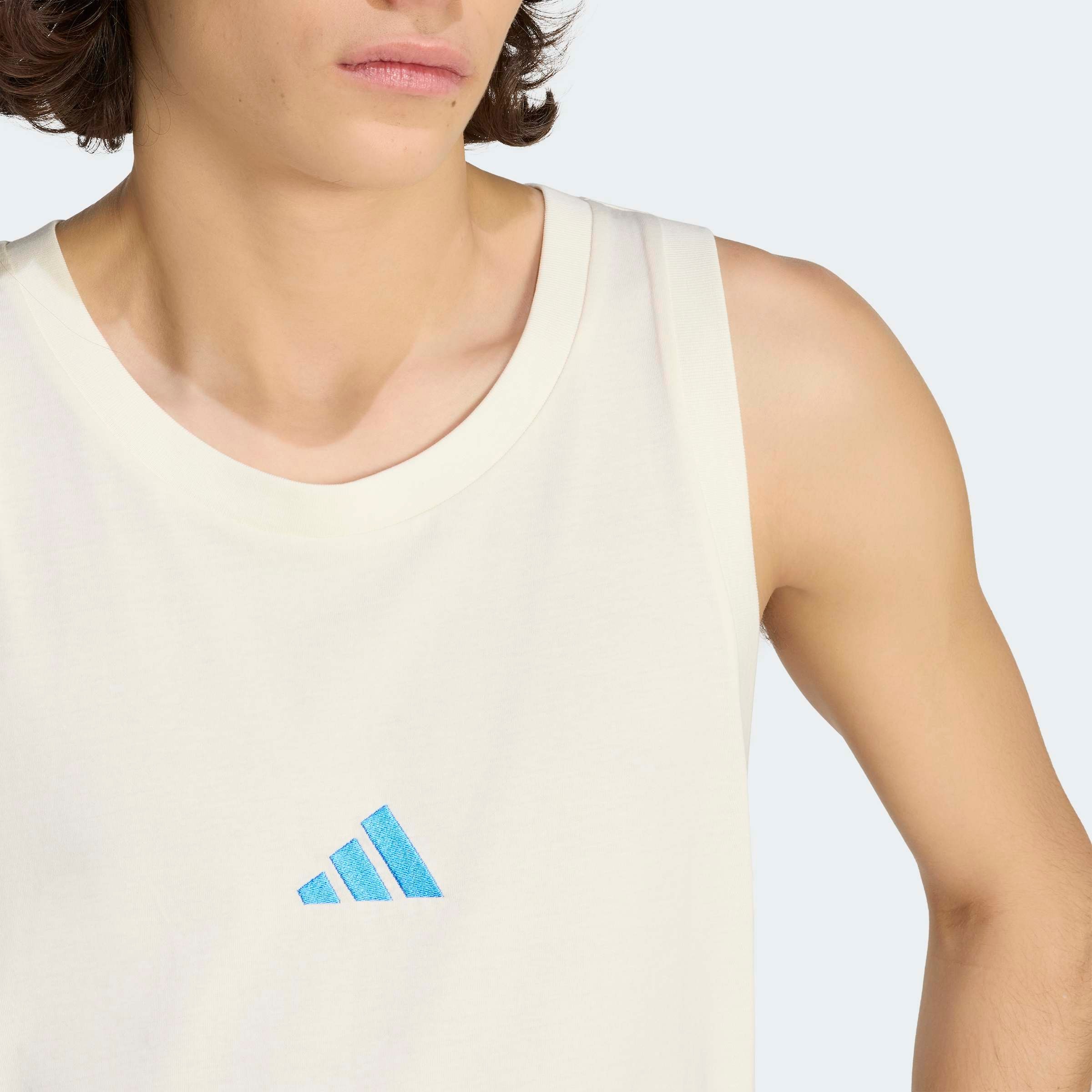adidas Sportswear Tanktop »M SL TANK« ohne Verschluss, aus Baumwolle, mit Rundhalsausschnitt