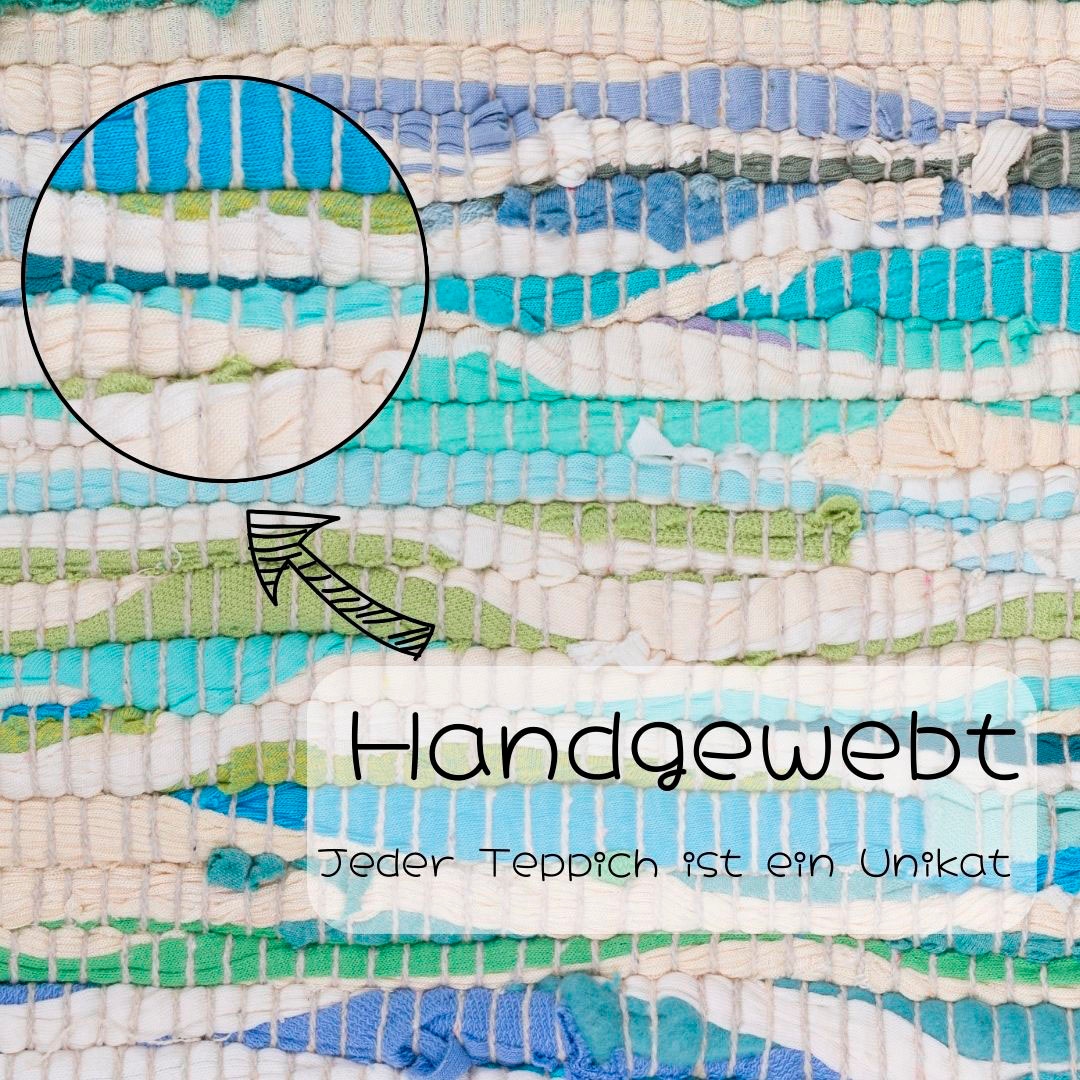 my home Teppich »Bente«, rechteckig, 10 mm Höhe, Handweb Teppich, 90% Baumwolle, handgewebt, Scandi