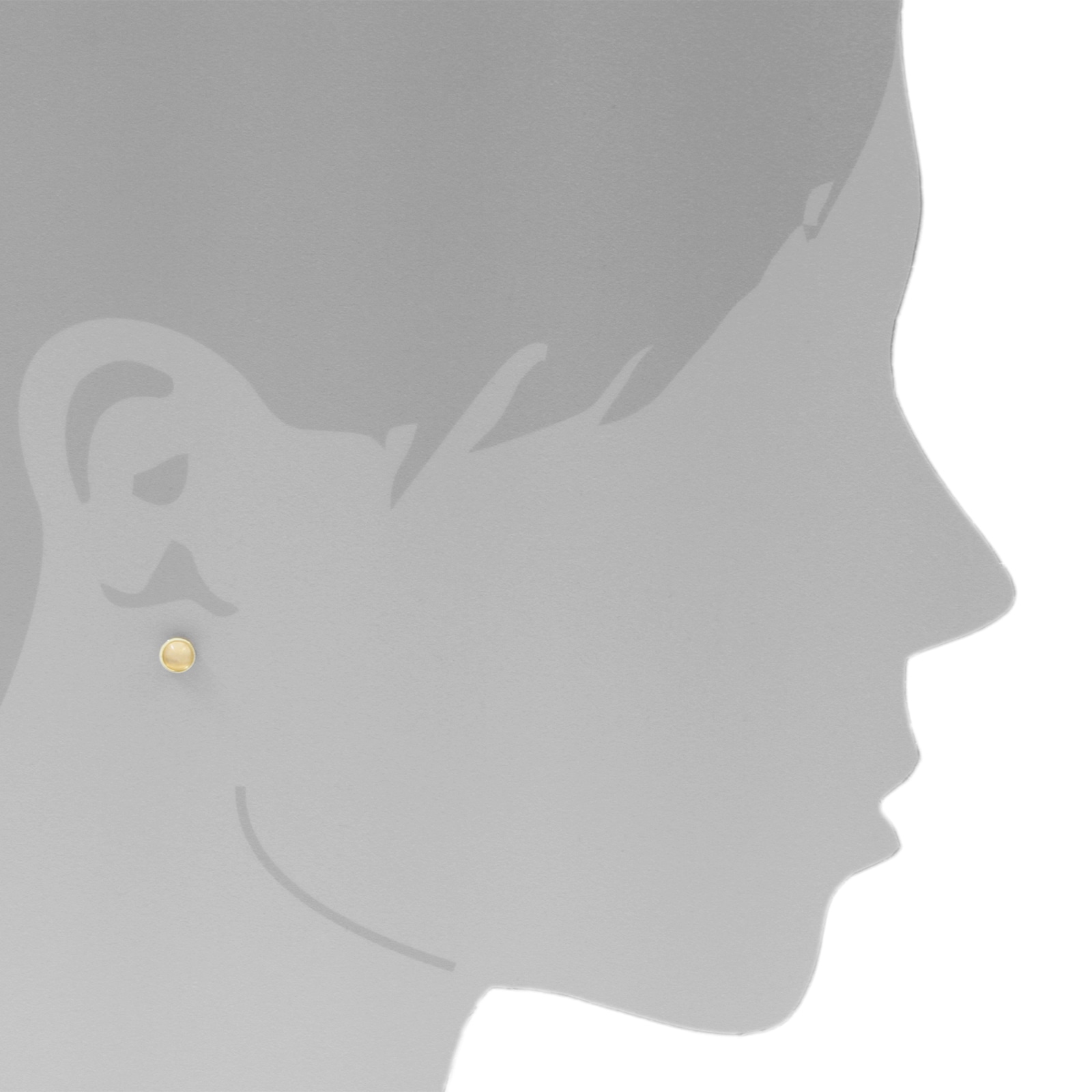 OSTSEE-SCHMUCK Paar Ohrstecker »- Classic 5 mm - Gold 333/000 - Rosenquarz«