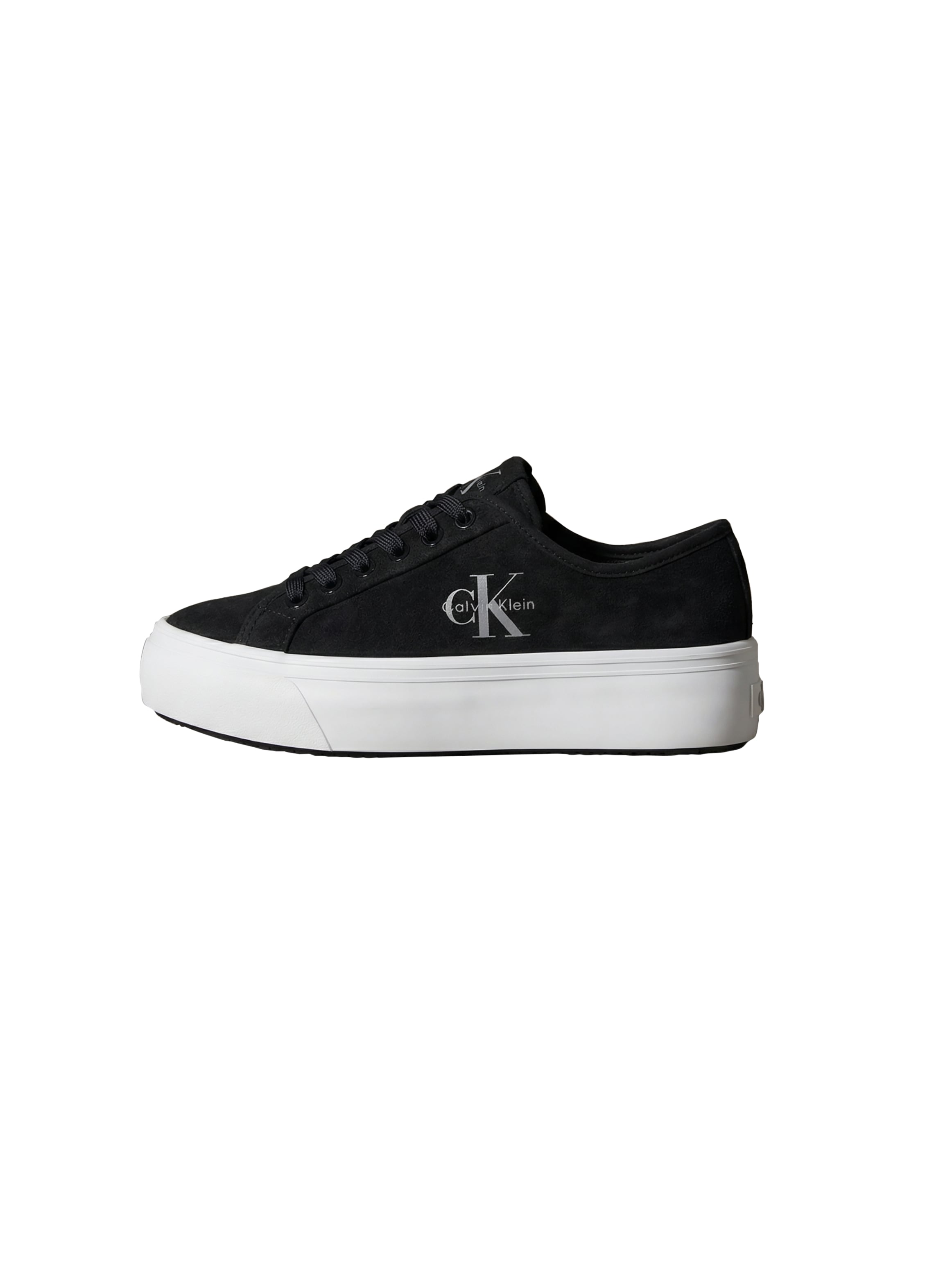 Calvin Klein Plateausneaker »VULC FLATF LACEUP SUEDE«  Freizeitschuh, Schnürschuh, Halbschuh mit seitlichem  Logoschriftzug