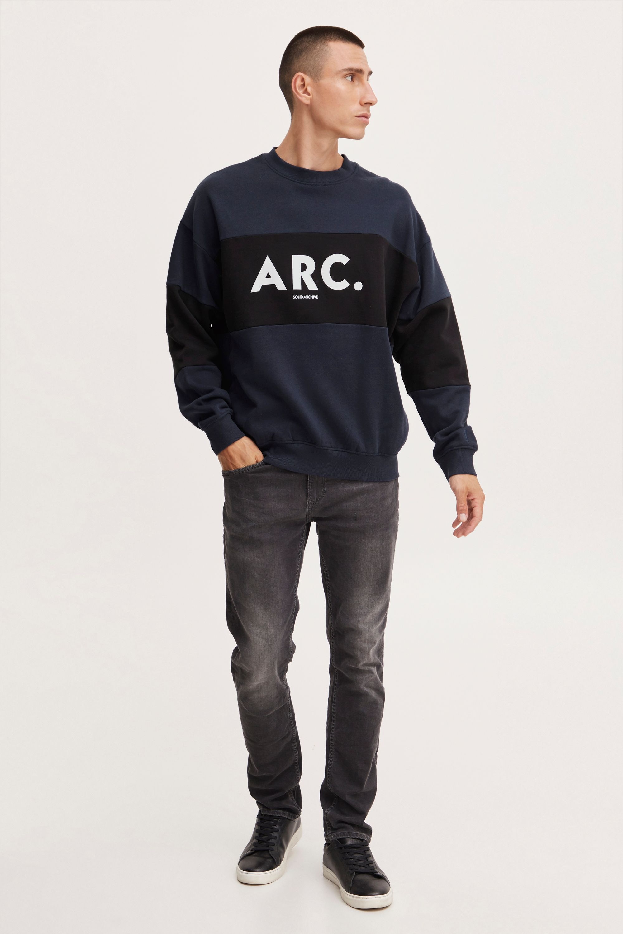 !Solid Longpullover »Sweatshirt SDCaius«