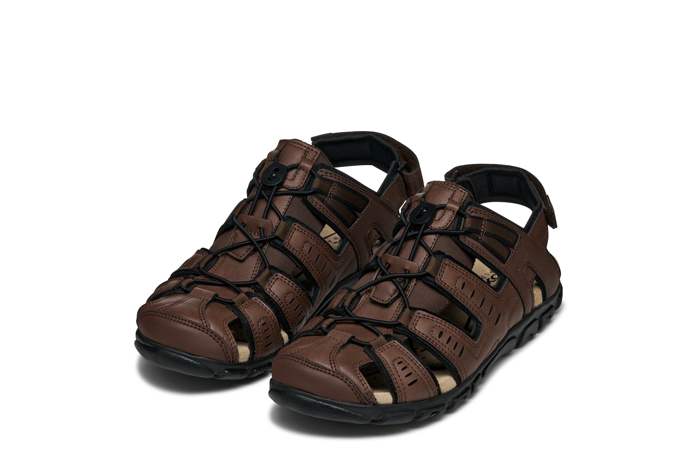Geox Sandale »UOMO SANDAL STRADA C«  , Sommerschuh, Klettschuh, Outdoorsandale, mit Lederfußbett