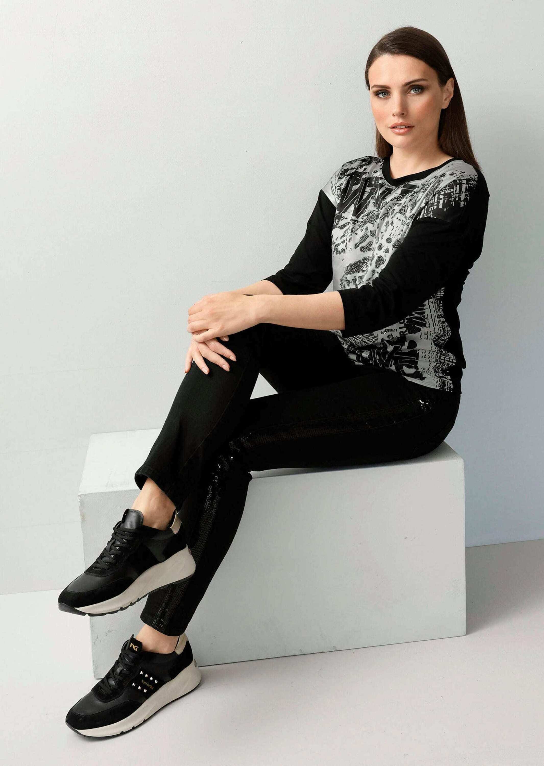 Alba Moda 3/4-Arm-Shirt »Shirt Shirt mit platziertem Druck«