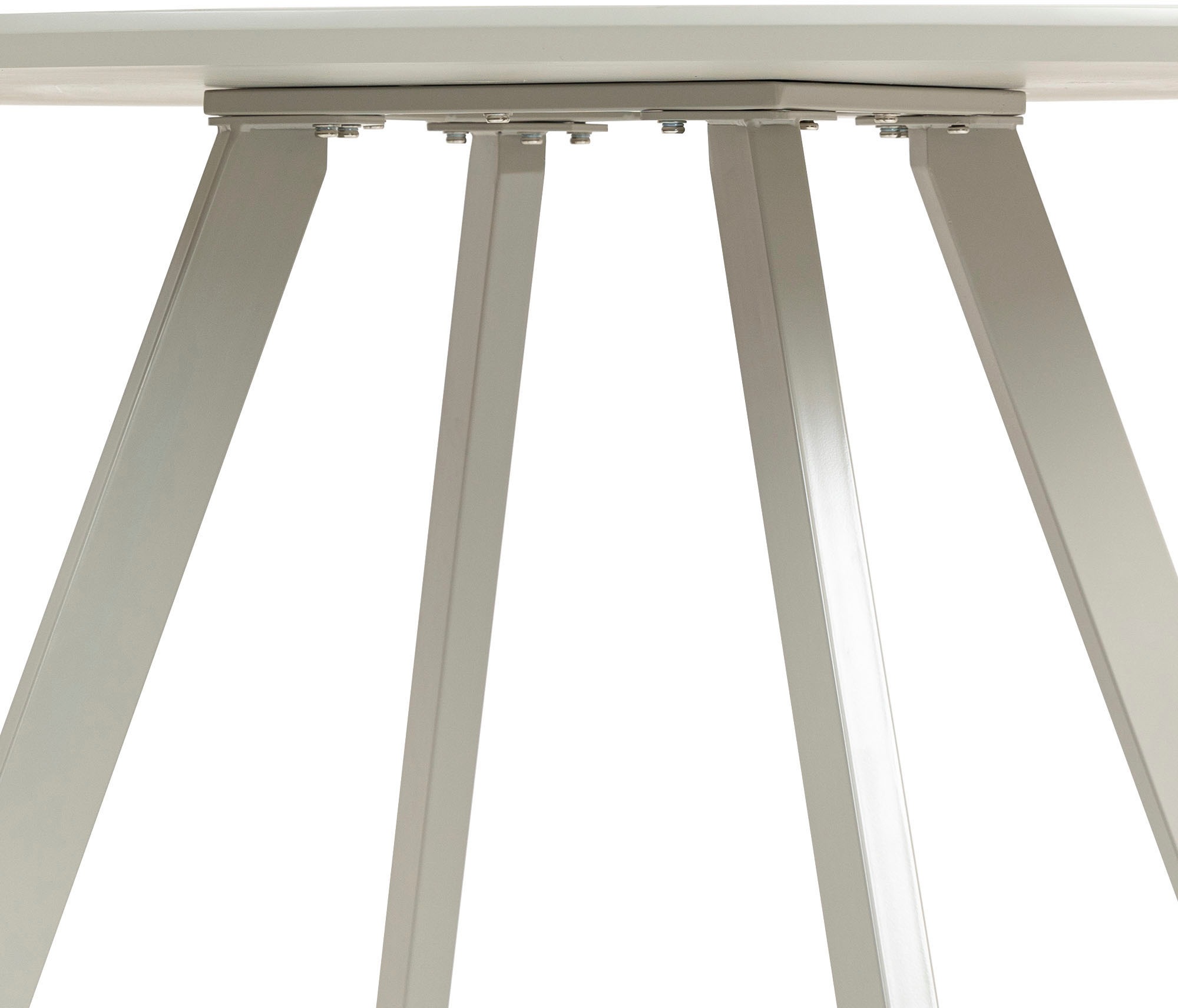 Duo Collection Essgruppe »Pina und Mila« Set, 5 Stk. tlg. Ø 120 cm, massives Metallgestell, Trendfarbe Kaschmir