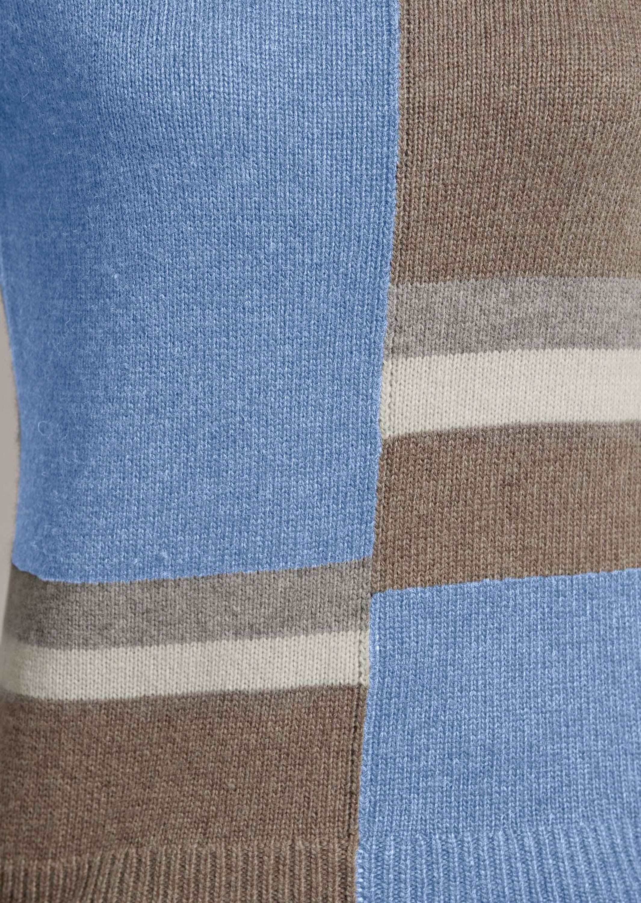 MADELEINE Longpullover »Pullover Stehkragen-Pullover mit Intarsien«