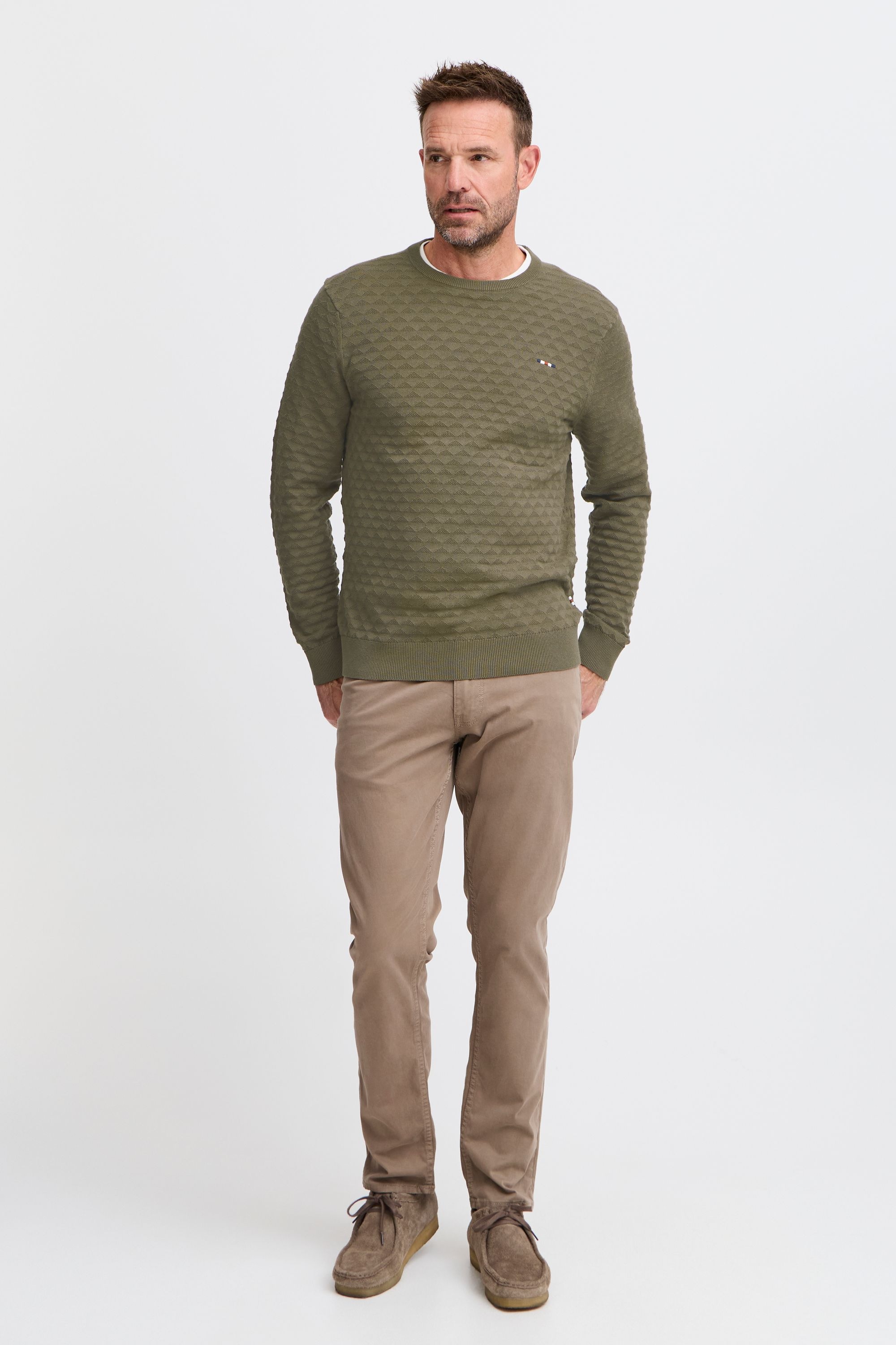 FQ1924 Strickfleece-Pullover »Strickpullover FQKYLE structure crewneck knit«