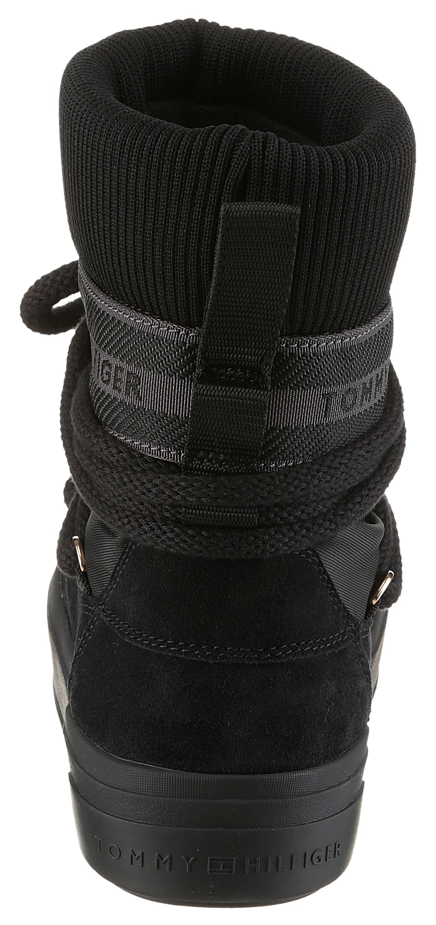 Tommy Hilfiger Schnürboots »TOMMYTECH LOGOTAPE SNOWBOOT WARM«  , Plateau, Schnürboots, Outdoorschuh, Textilband mit Logoschriftzug
