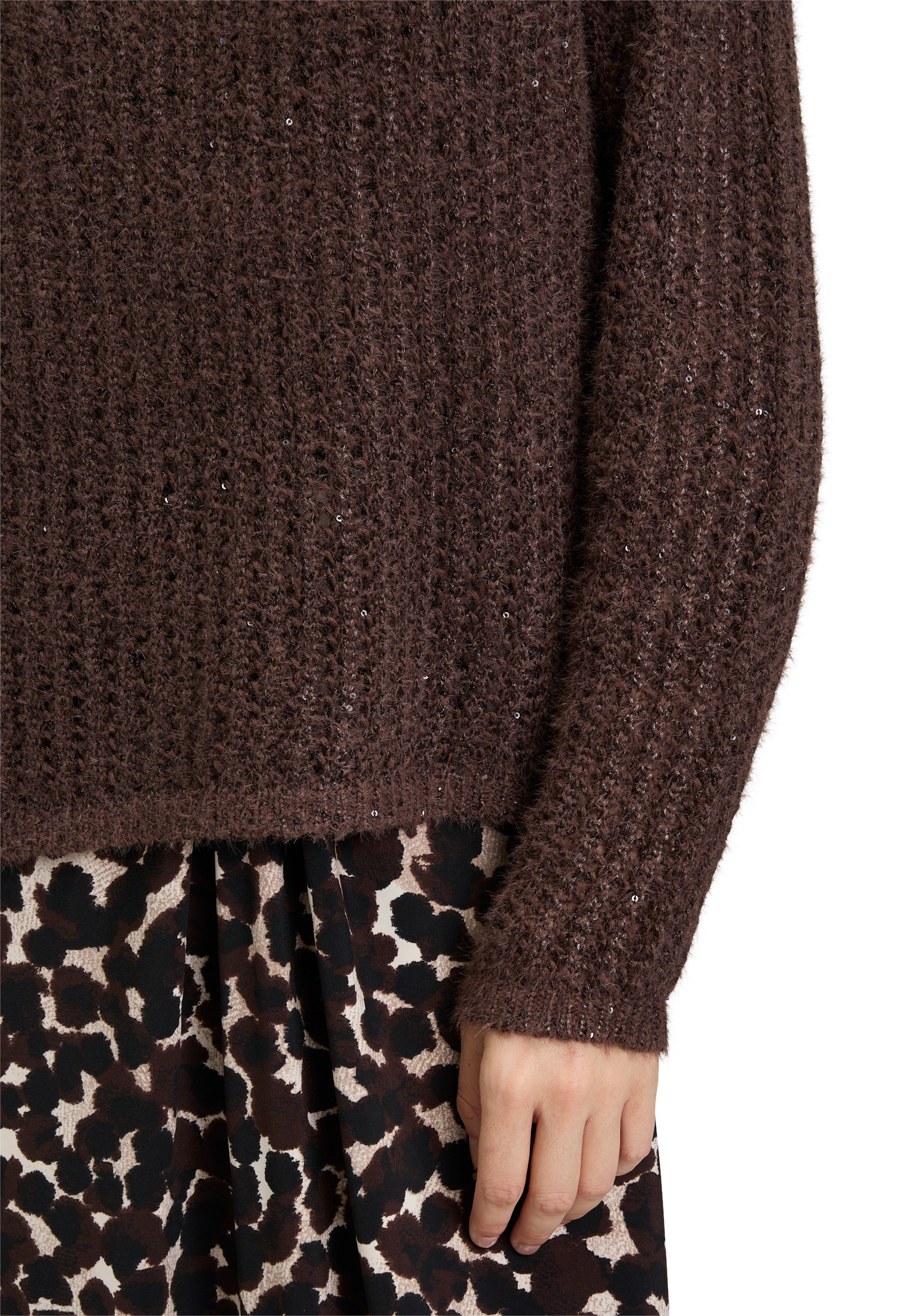 Betty Barclay Rundhalspullover »Grobstrick-Pullover mit Pailletten«