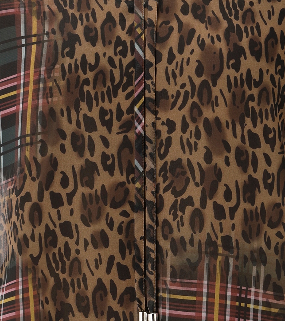 Aniston CASUAL Schlupfbluse im Leodruck mit farbenfrohen Karos - NEUE KOLLEKTION