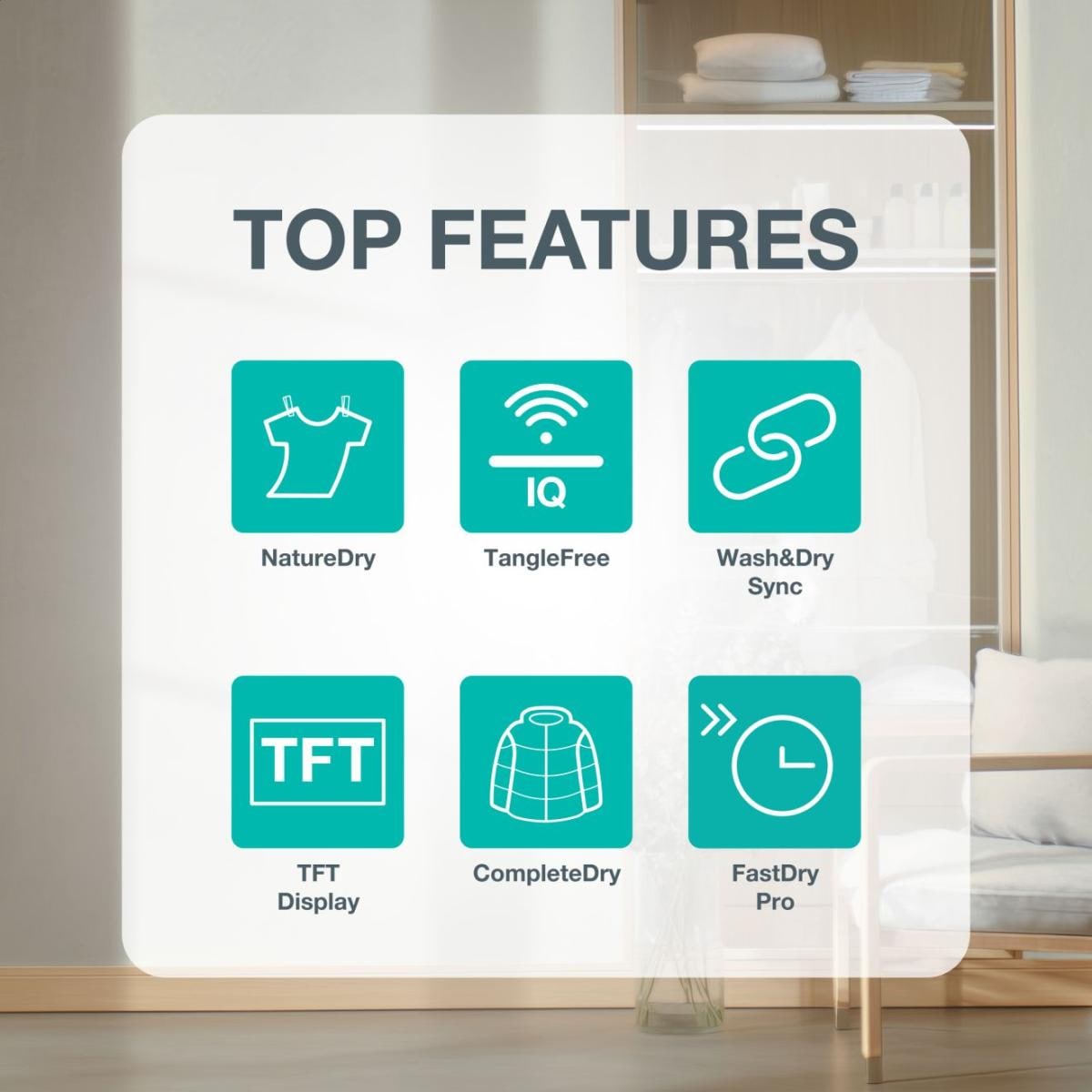 GORENJE Wärmepumpentrockner »DG89BP« G800 TFT-Farb-Display, NatureDry Schonung, TangleFree