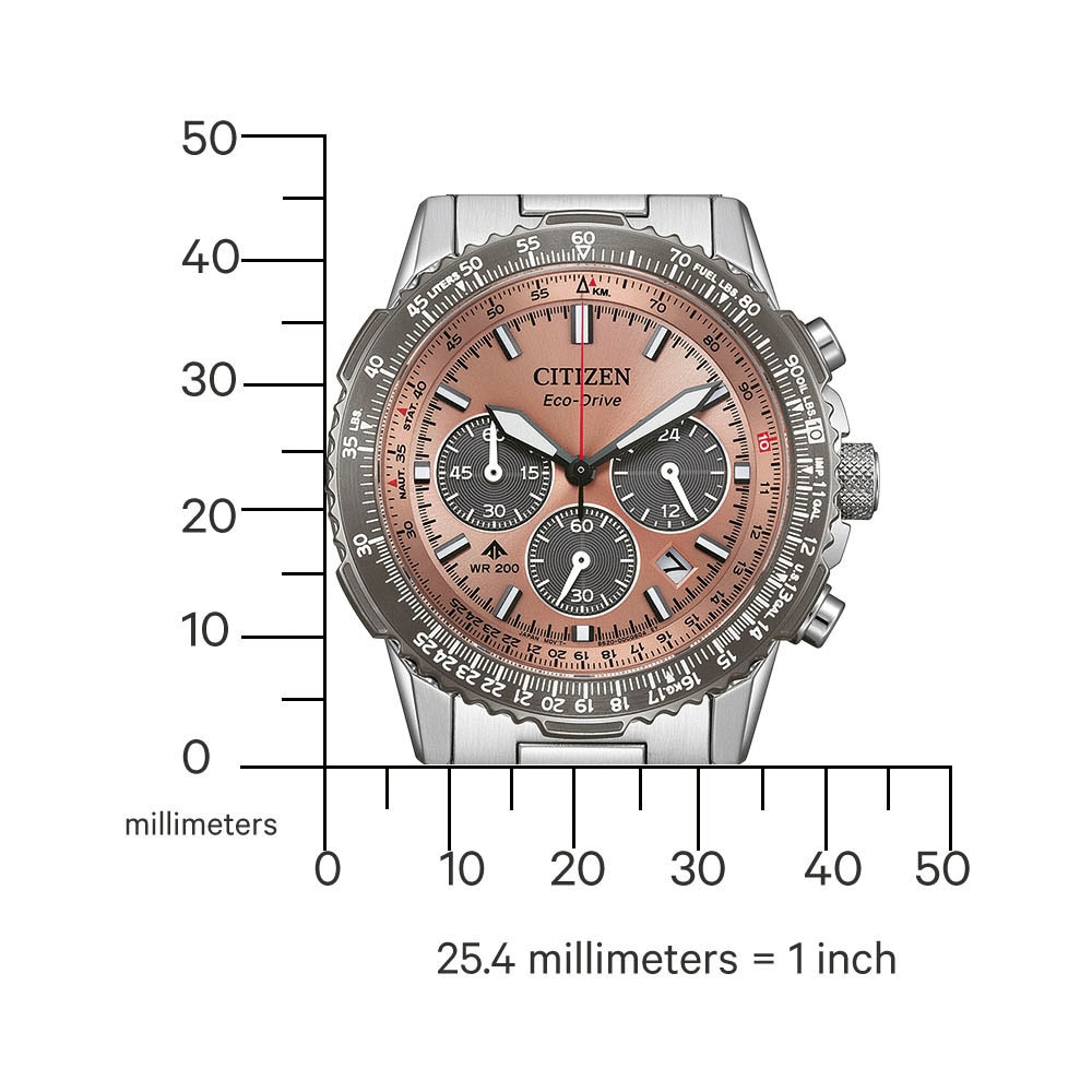 Citizen Chronograph »Promaster Sky«, Armbanduhr, Solar, Herrenuhr, Edelstahlarmband, analog, Tag