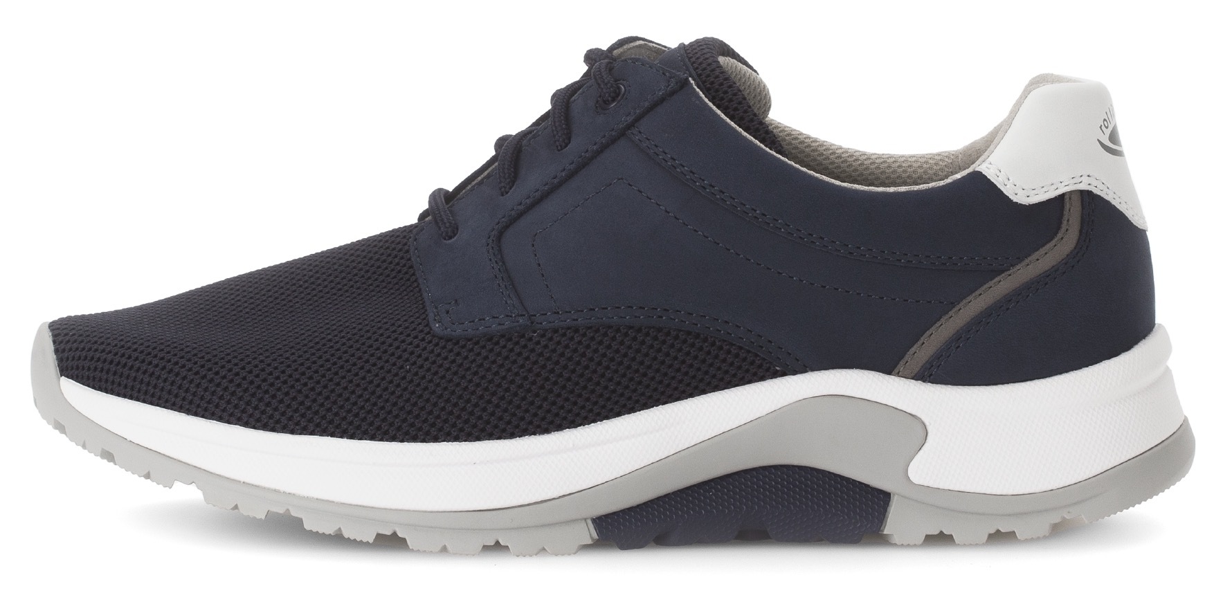 Gabor Rollingsoft Keilsneaker, Freizeitschuh, Halbschuh, Schnürschuh mit Ziernähten, G-Weite