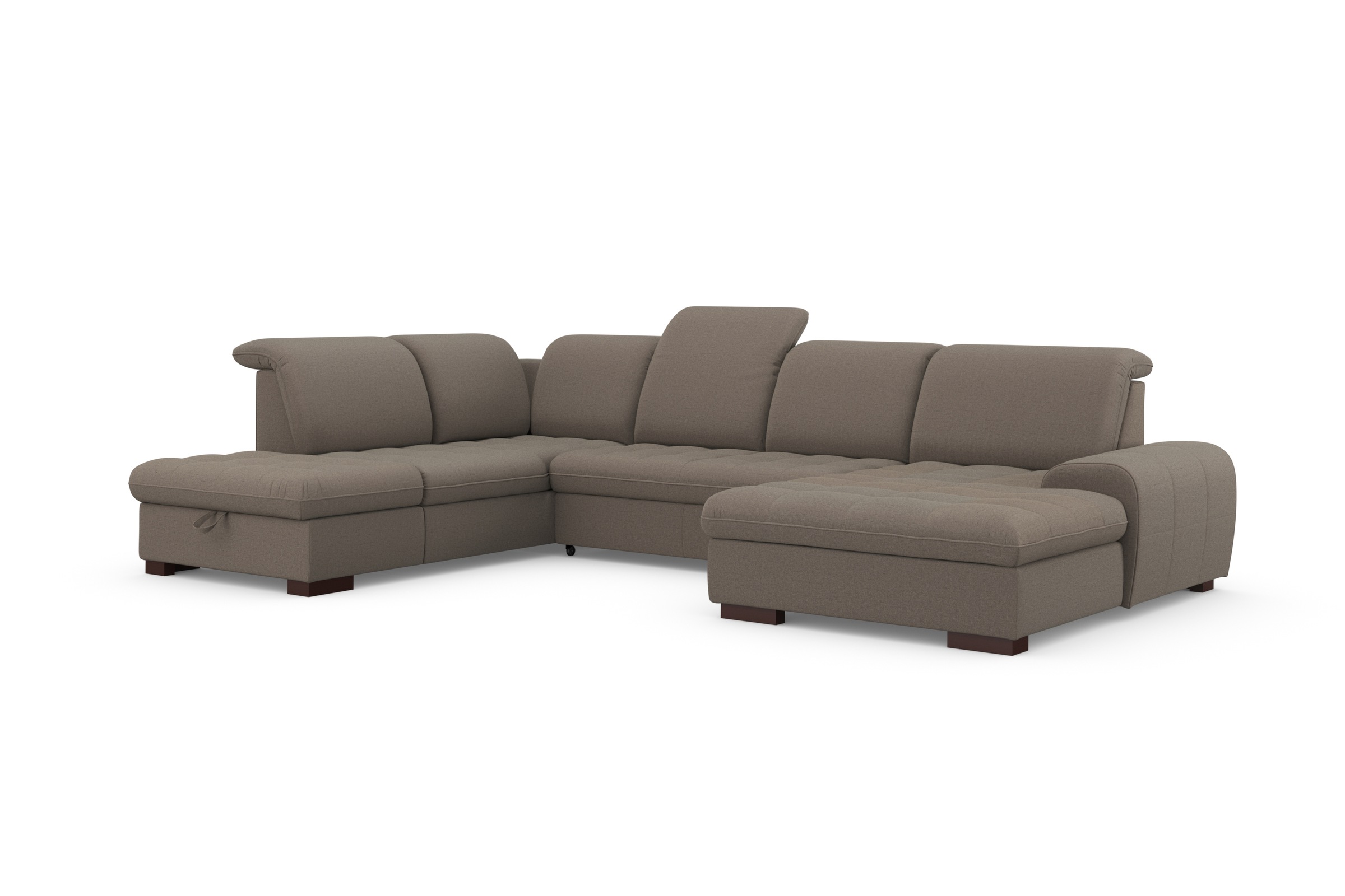 sit&more Wohnlandschaft »Luxor U-Form«, wahlweise mit Bettfunktion, Bettkasten und Kopfteilverstellung
