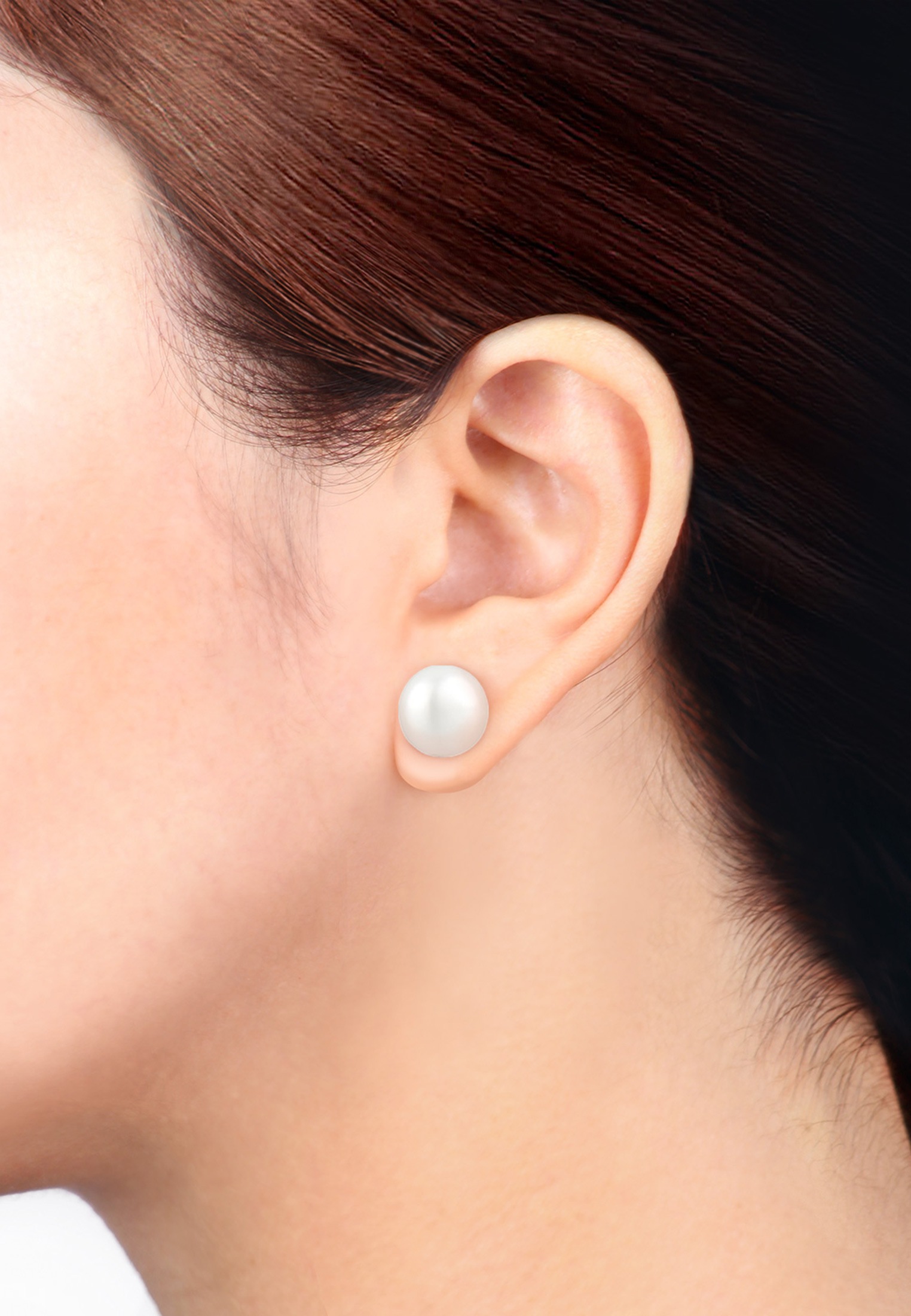 Elli Paar Ohrstecker »Ohrringe Perlen Muschelkernperlen Elegant Basic 925 Silber«