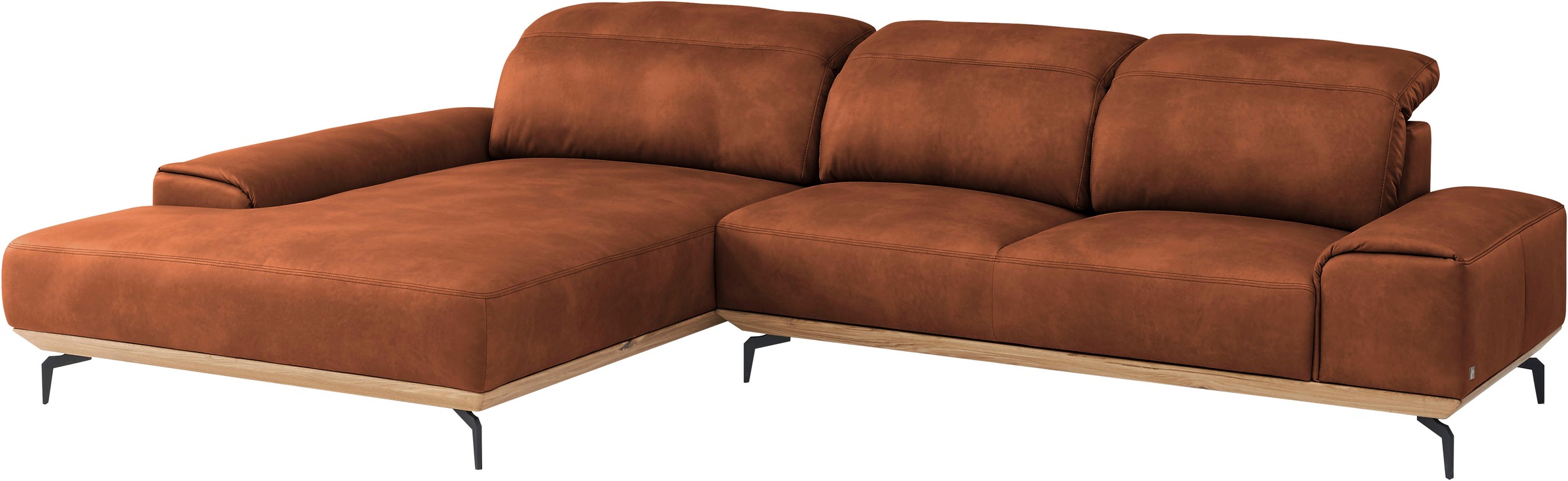 Musterring Wohnlandschaft »MR 2490«, Fuß Schwarz, Sitzhöhe 46cm, wahlweise mit Funktionen, Maße 342x207 cm