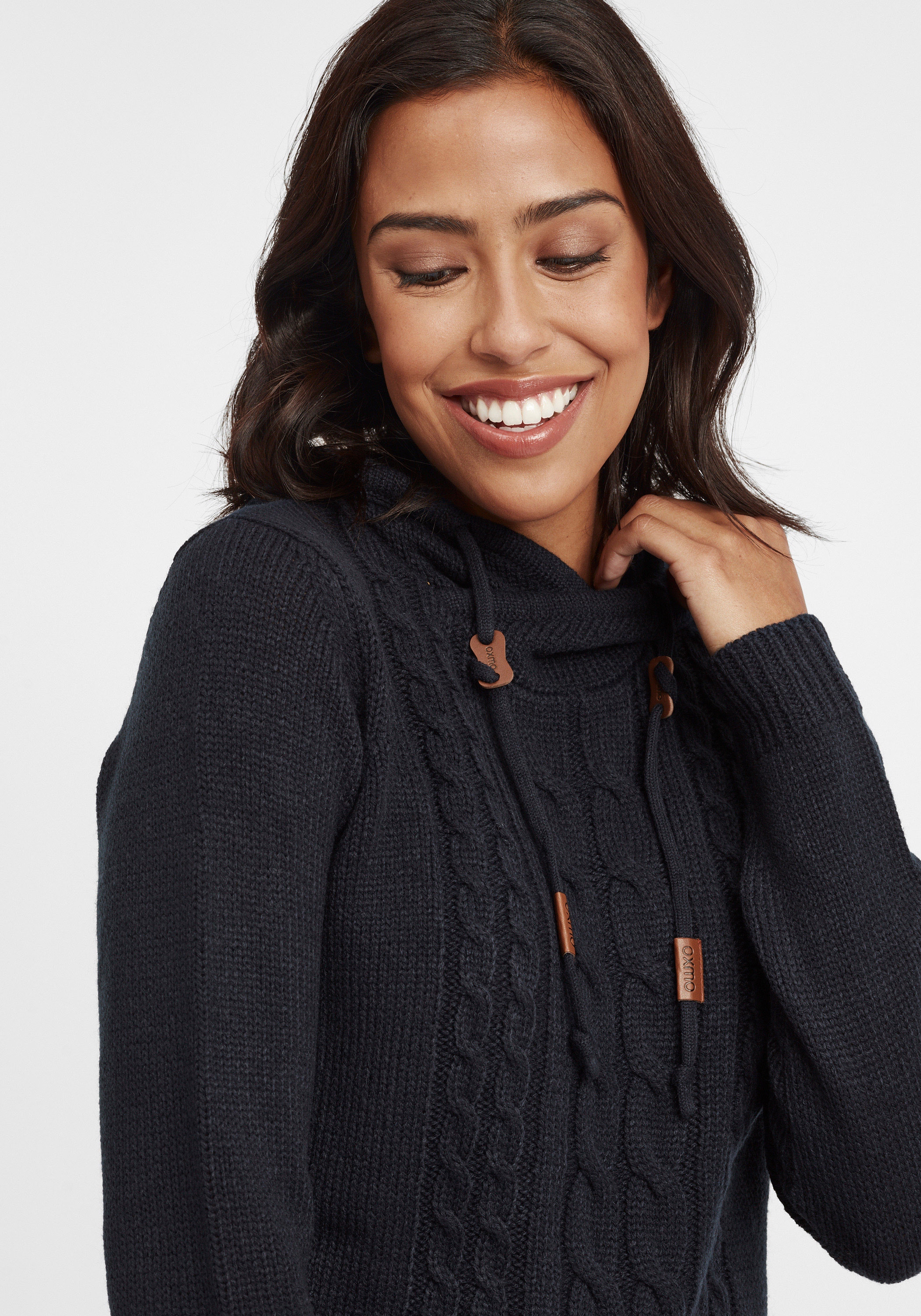 OXMO Strickjacke »Strickpullover OXCable«