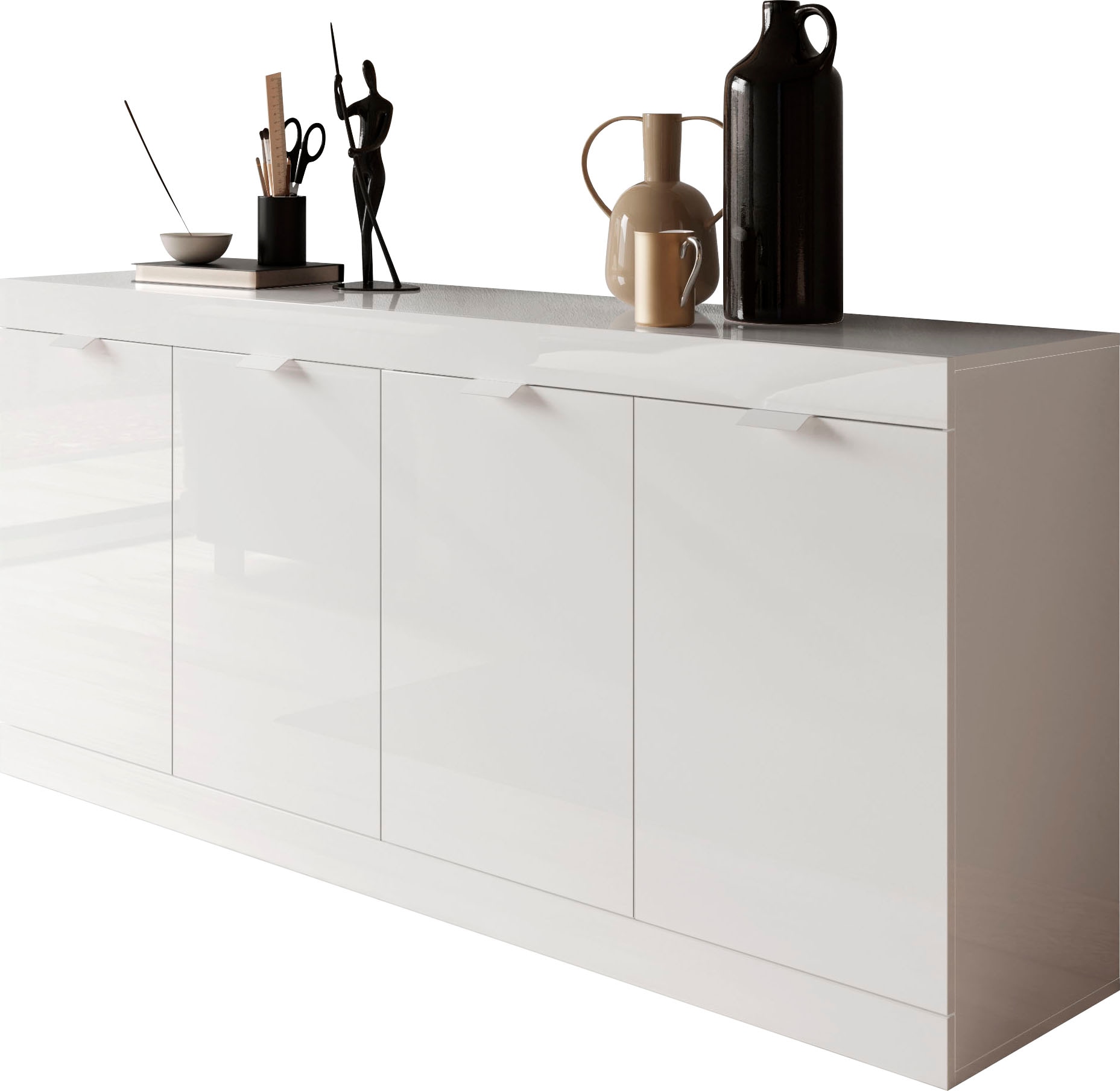 INOSIGN Sideboard »Slim«, Breite 181 cm, weiß Hochglanz Lack