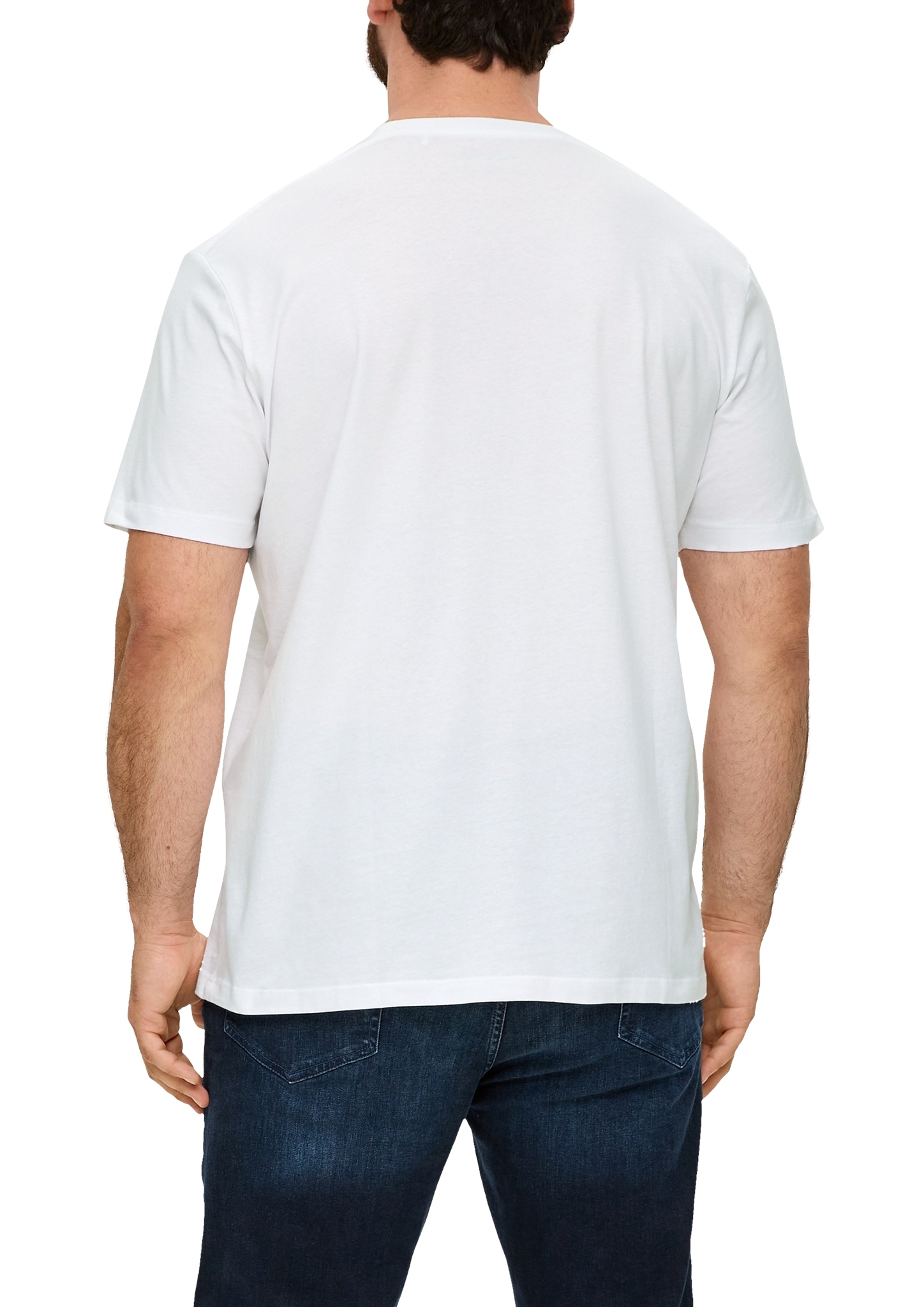 s.Oliver Men Big Sizes Kurzarmshirt mit Logo-Print/Große Größen