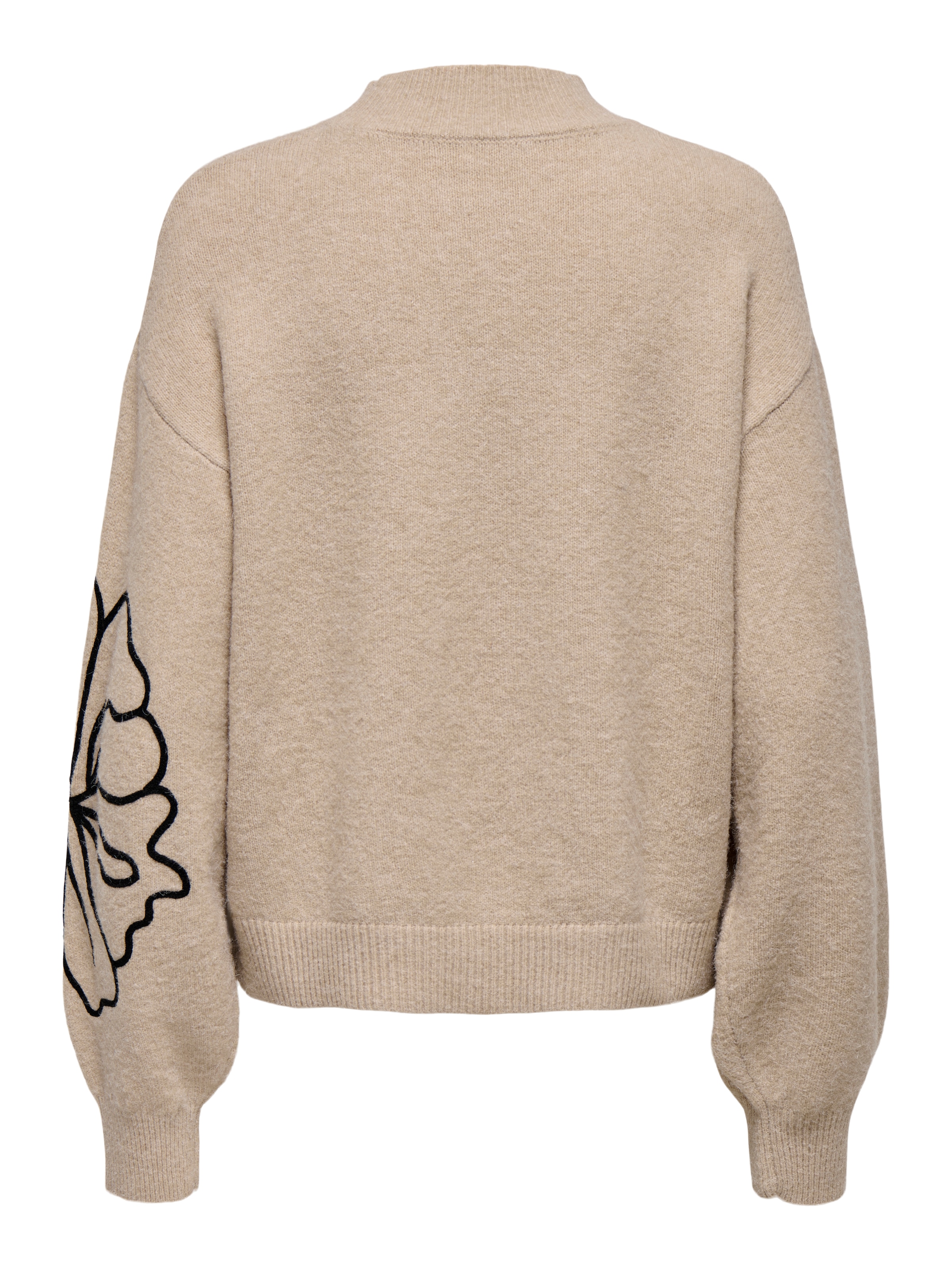 JDY Strickpullover »JDYJELLA L/S FLOWER PULLOVER KNT NOOS« Materialmix, regular fit