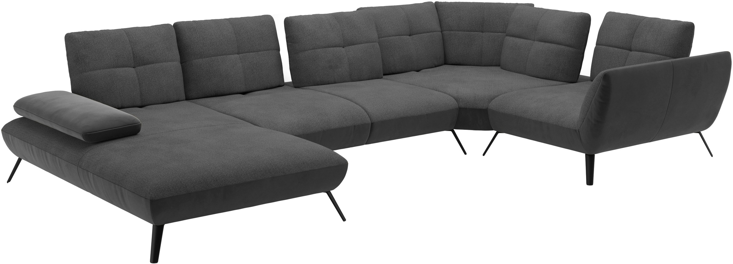 Places of Style Wohnlandschaft »Mikado U-Form«, inkl. Sitztiefenverstellung und Armteilverstellung