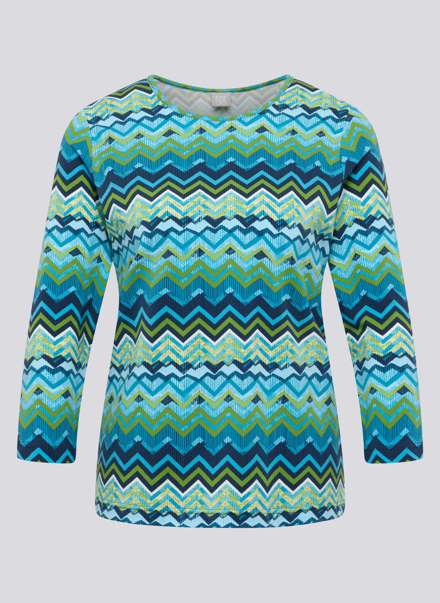 Rabe 3/4-Arm-Shirt mit grafischem Muster