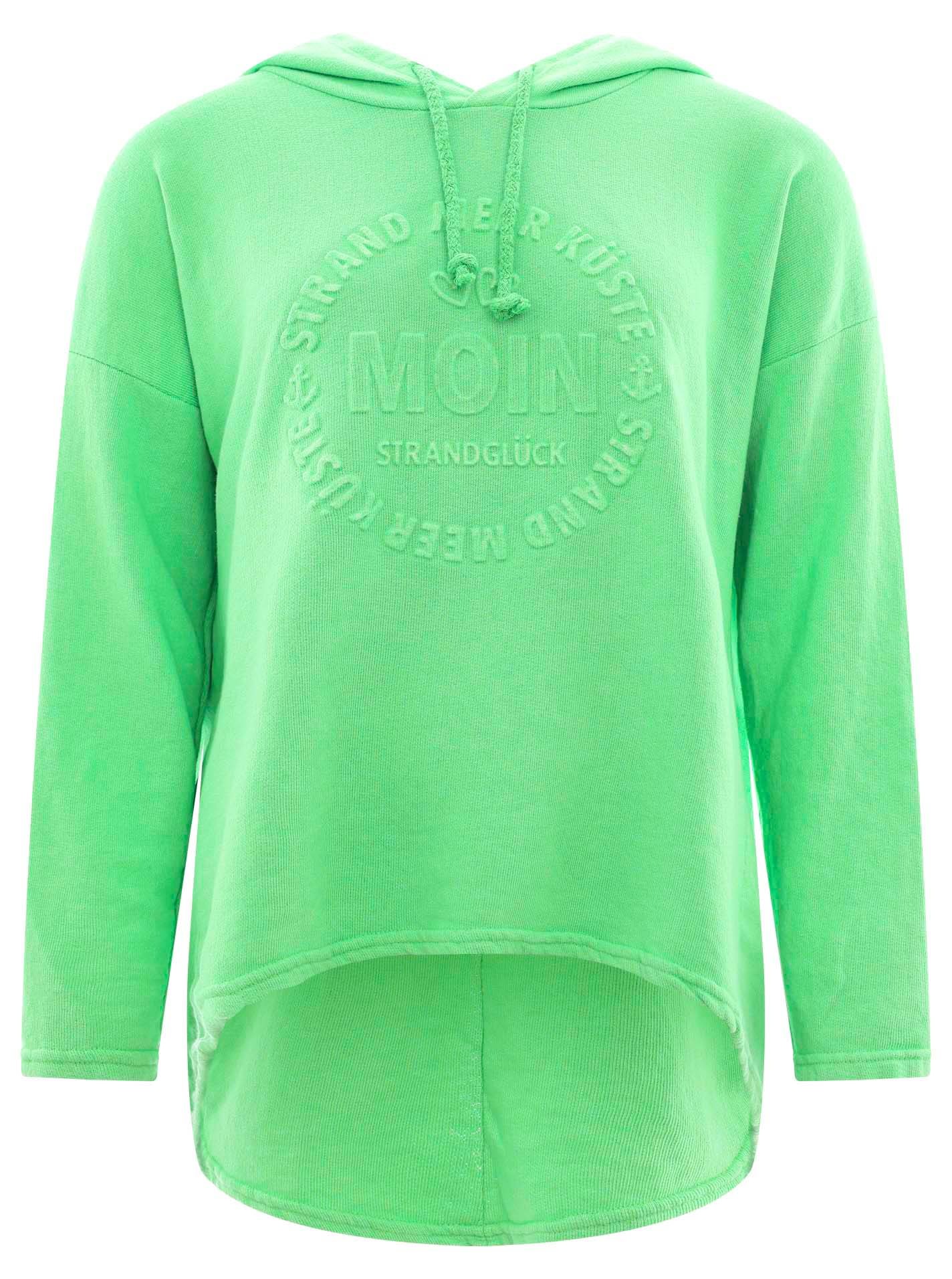 Zwillingsherz Hoodie »"Moin"«, Kapuze, Kordelzug, Langarm, maritimer Schriftzug