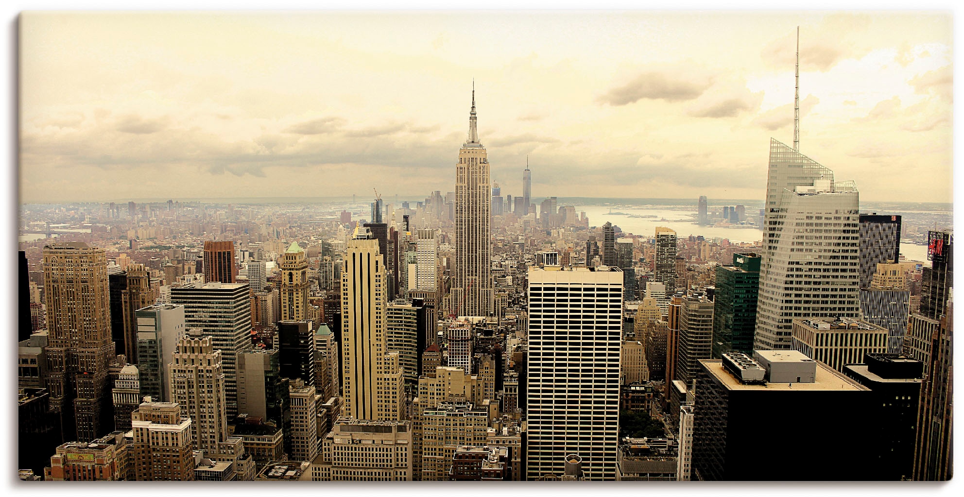 Artland Wandbild »Skyline Manhattan - New York«, Amerika, (1 St.), als Alubild, Outdoorbild, Leinwandbild, Poster, Wandaufkleber